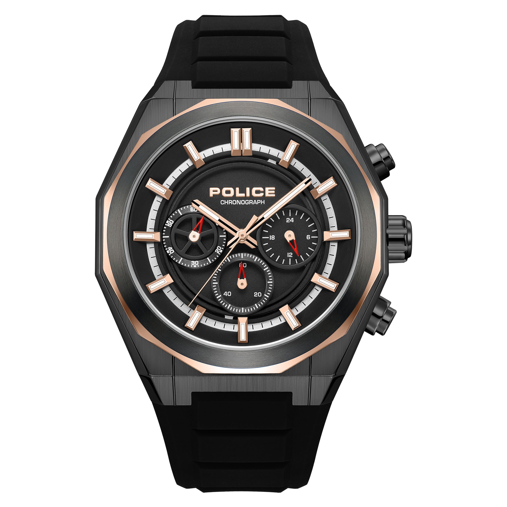 Police Silicone Black Dial Men's Watch - PEWGO0093701