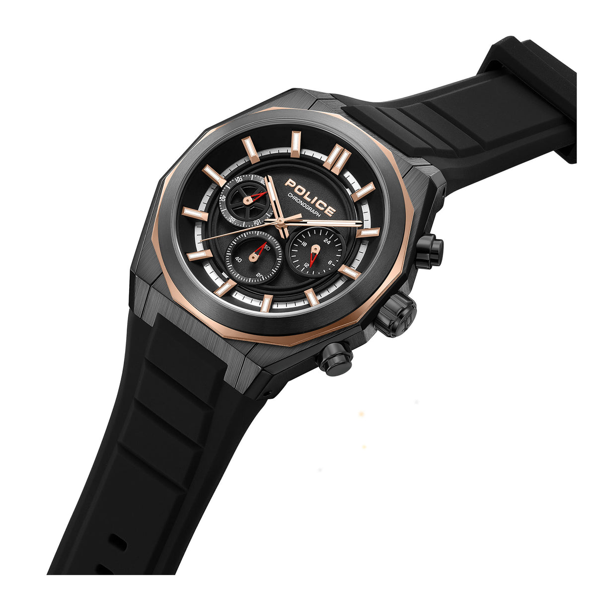 Police Silicone Black Dial Men's Watch - PEWGO0093701