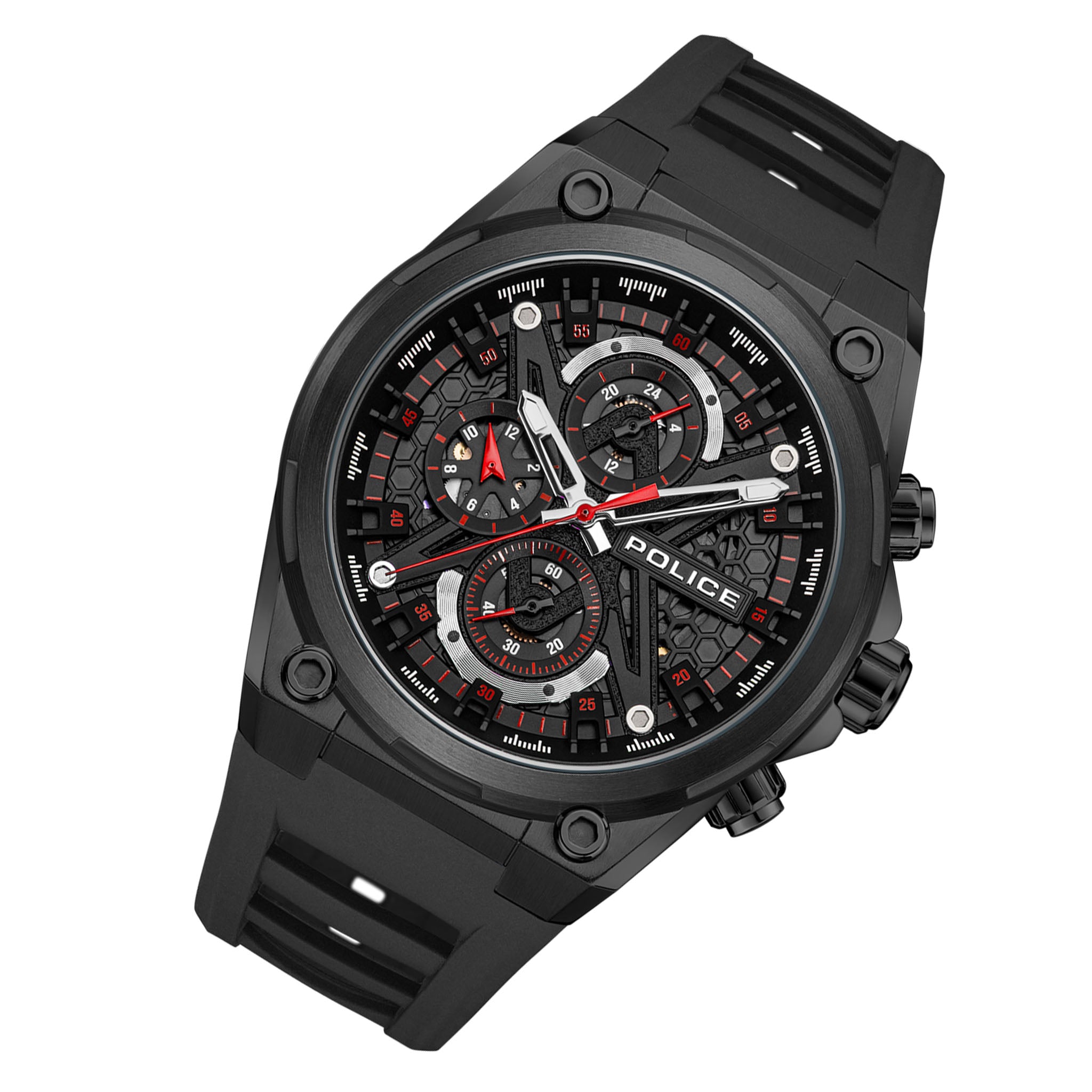 Police Black Silicone Men's Watch - PEWGQ0054303M