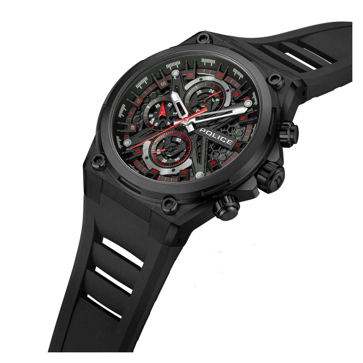 Police Black Silicone Men's Watch - PEWGQ0054303M