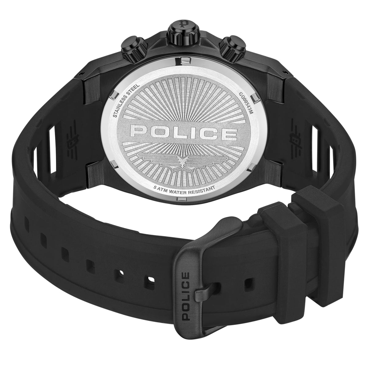 Police Black Silicone Men's Watch - PEWGQ0054303M