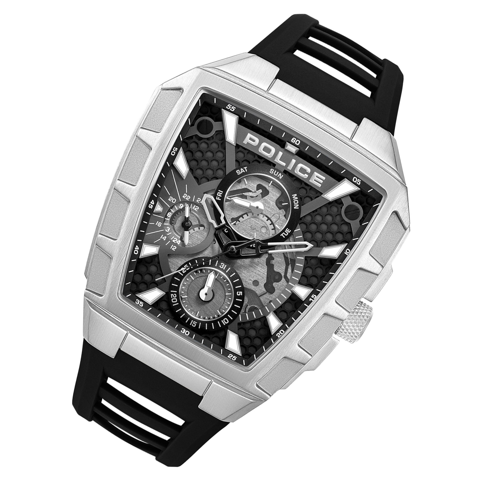 Police Silicone Black Dial Men's Watch - PEWGQ0056809