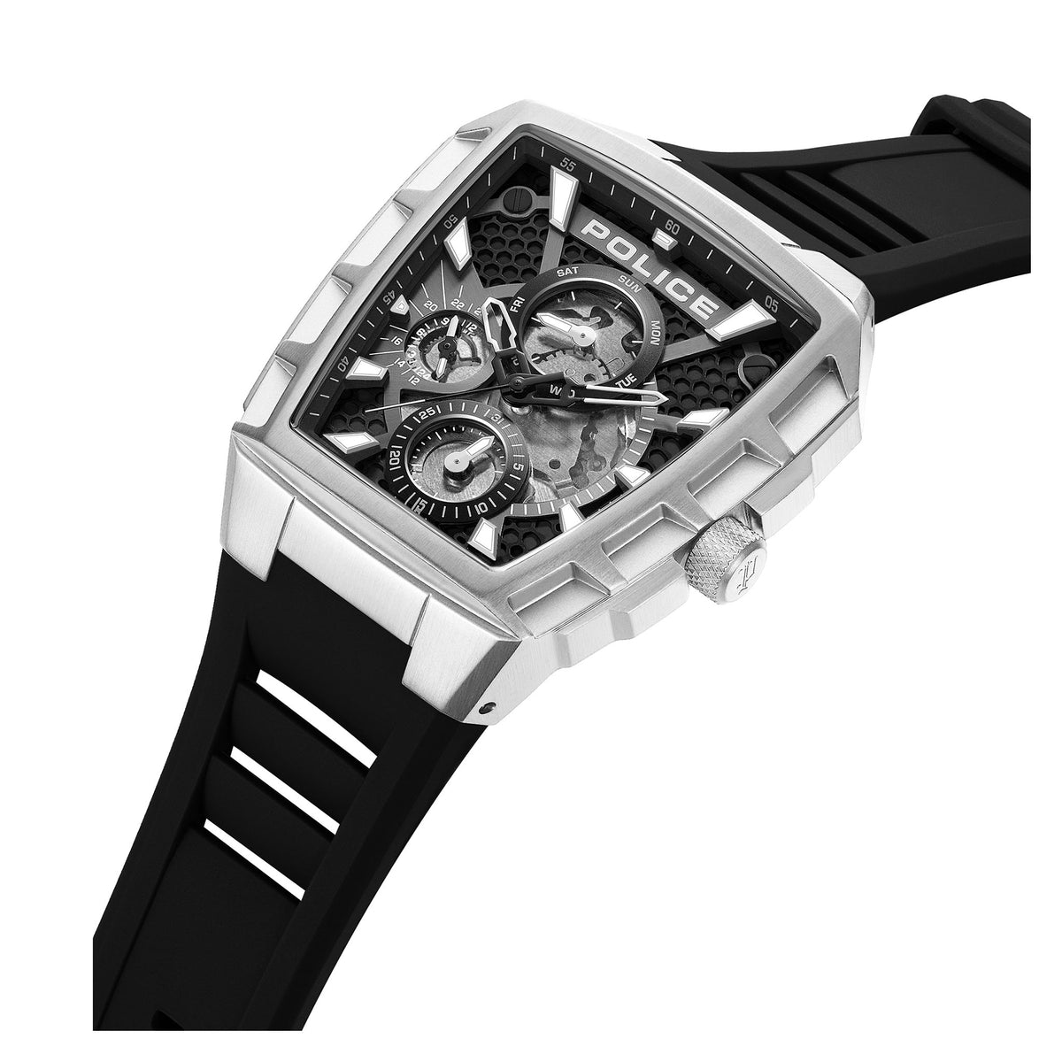 Police Silicone Black Dial Men's Watch - PEWGQ0056809
