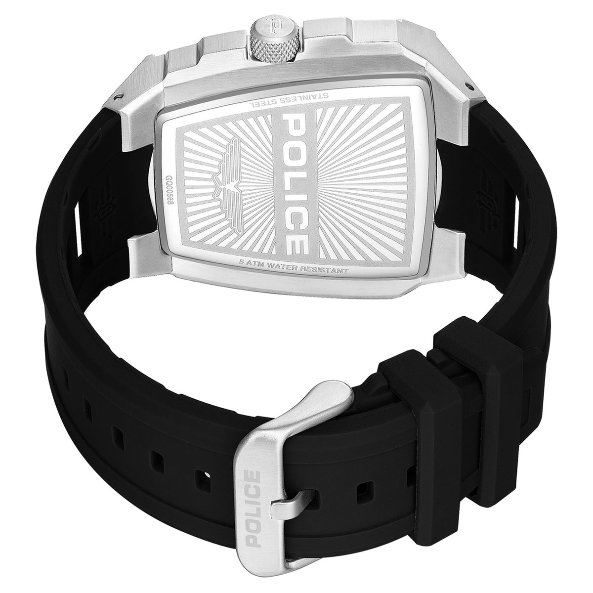 Police Silicone Black Dial Men's Watch - PEWGQ0056809