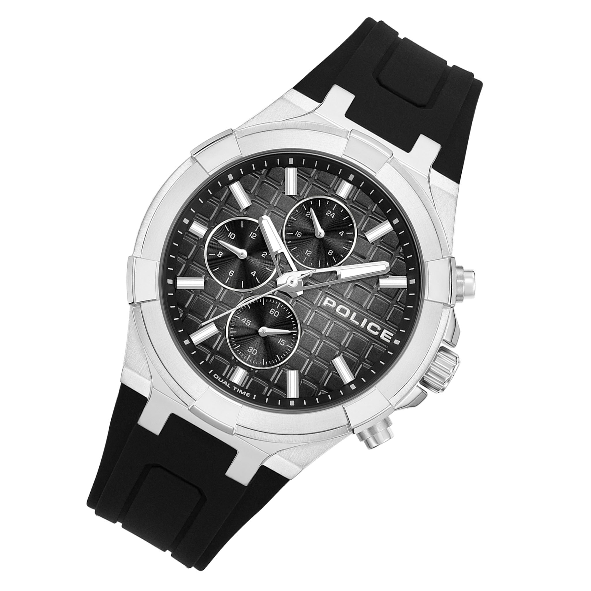 Police Silicone Black Gradient Dial Multi-function Men's Watch - PEWGQ0082002