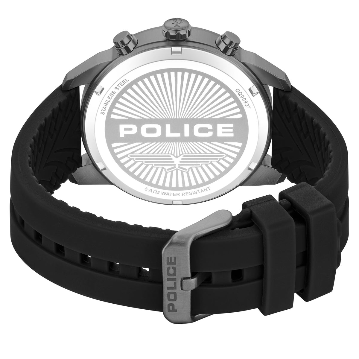 Police Black Silicone Green Dial Men's Watch - PEWGQ0092703