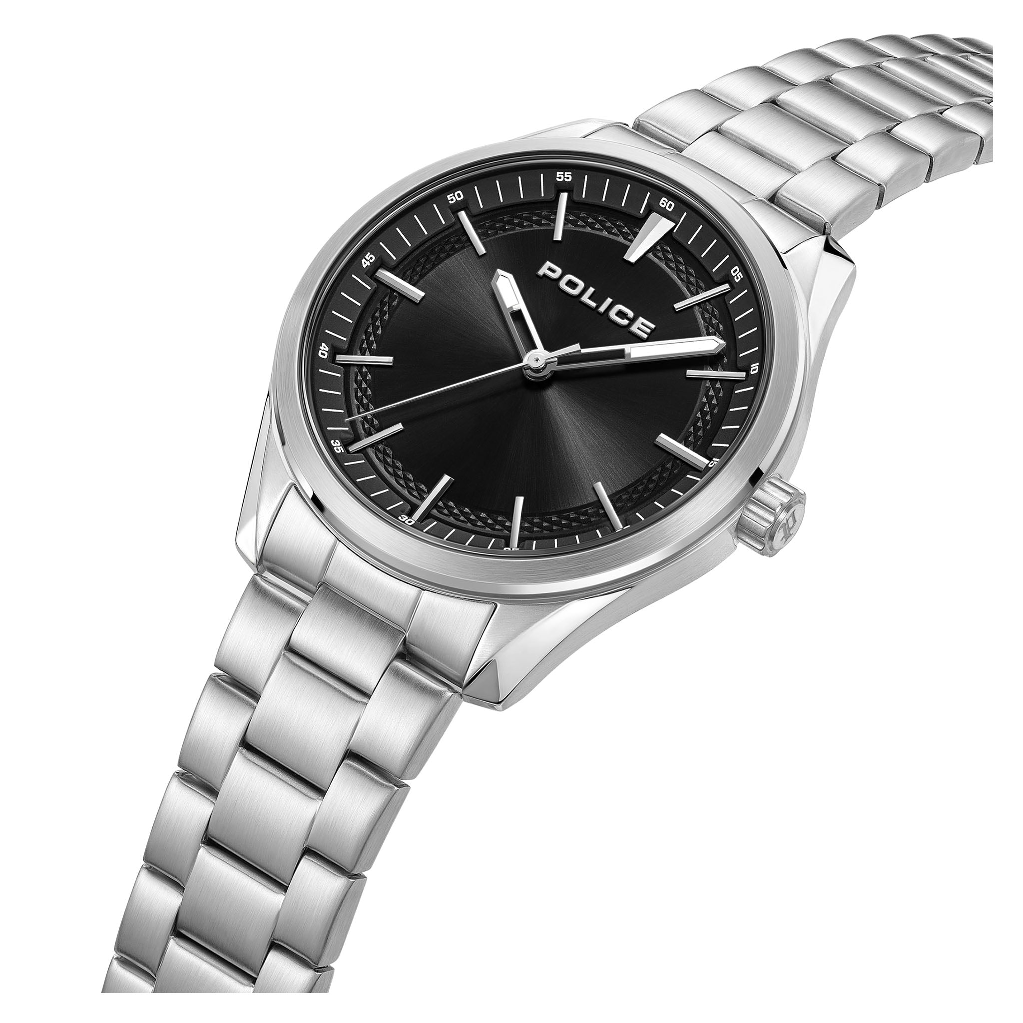 Police Stainless Steel Black Dial Men's Watch - PEWJG0018205