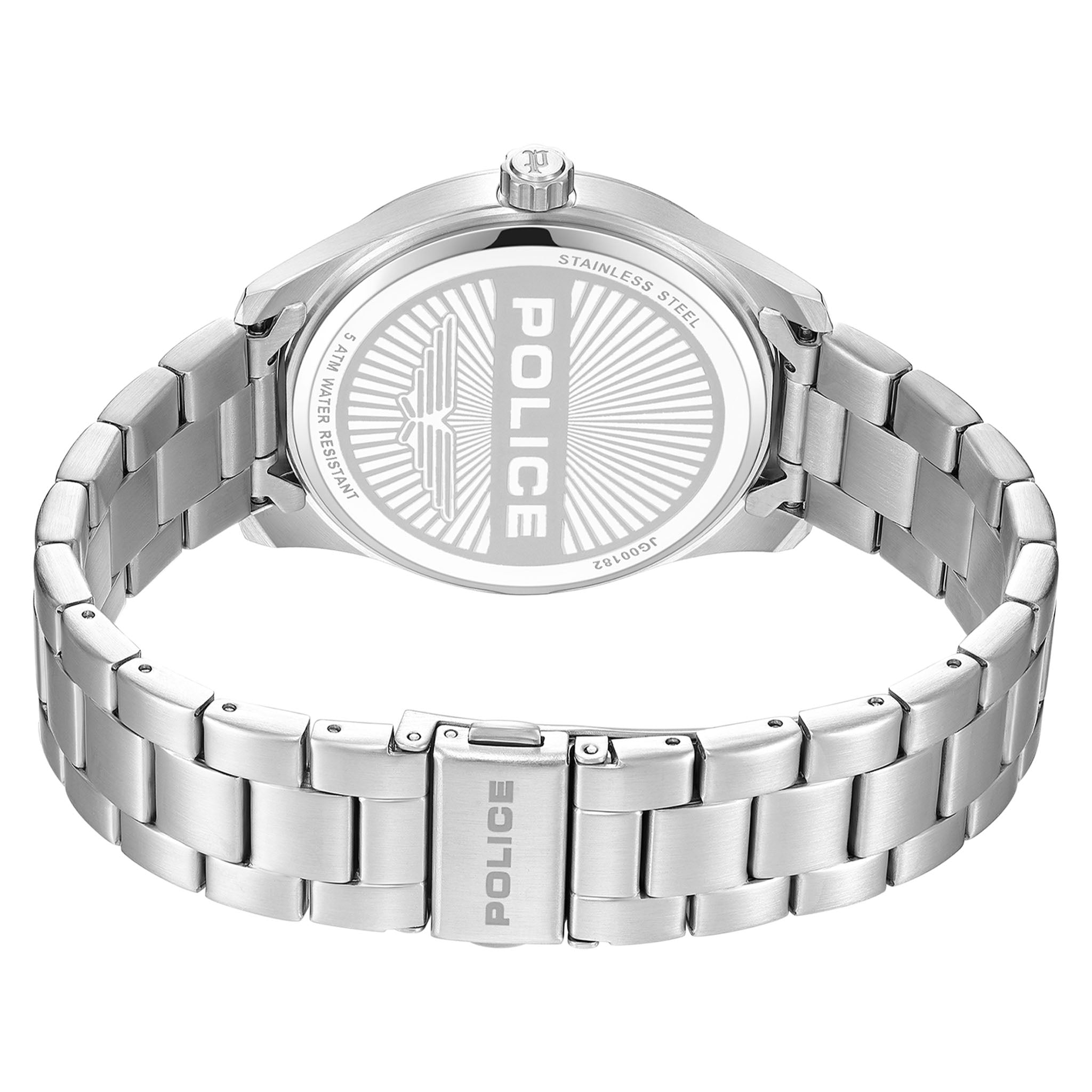 Police Stainless Steel Black Dial Men's Watch - PEWJG0018205