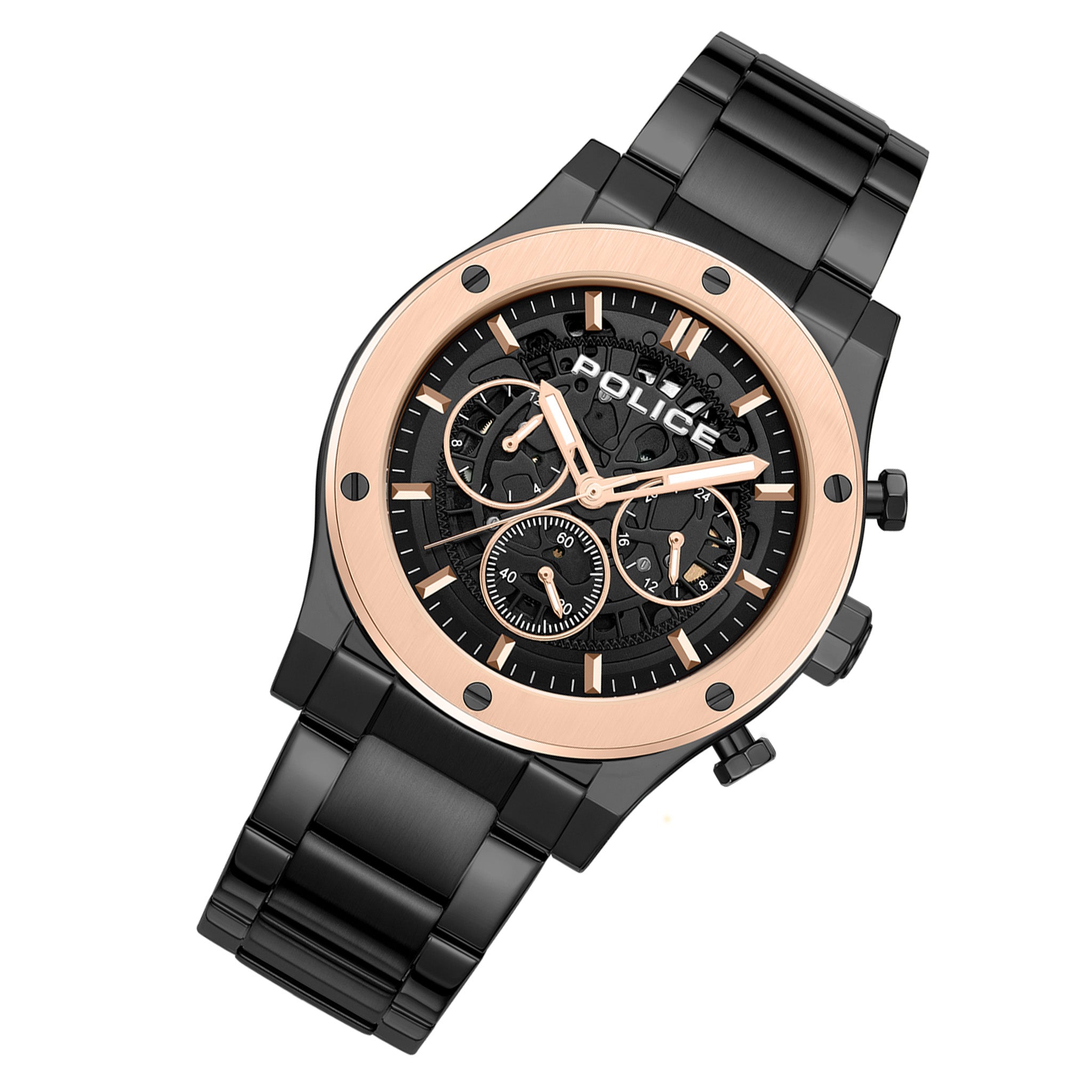 Police Black Steel Chronograph Men's Watch - PEWJK0006403M