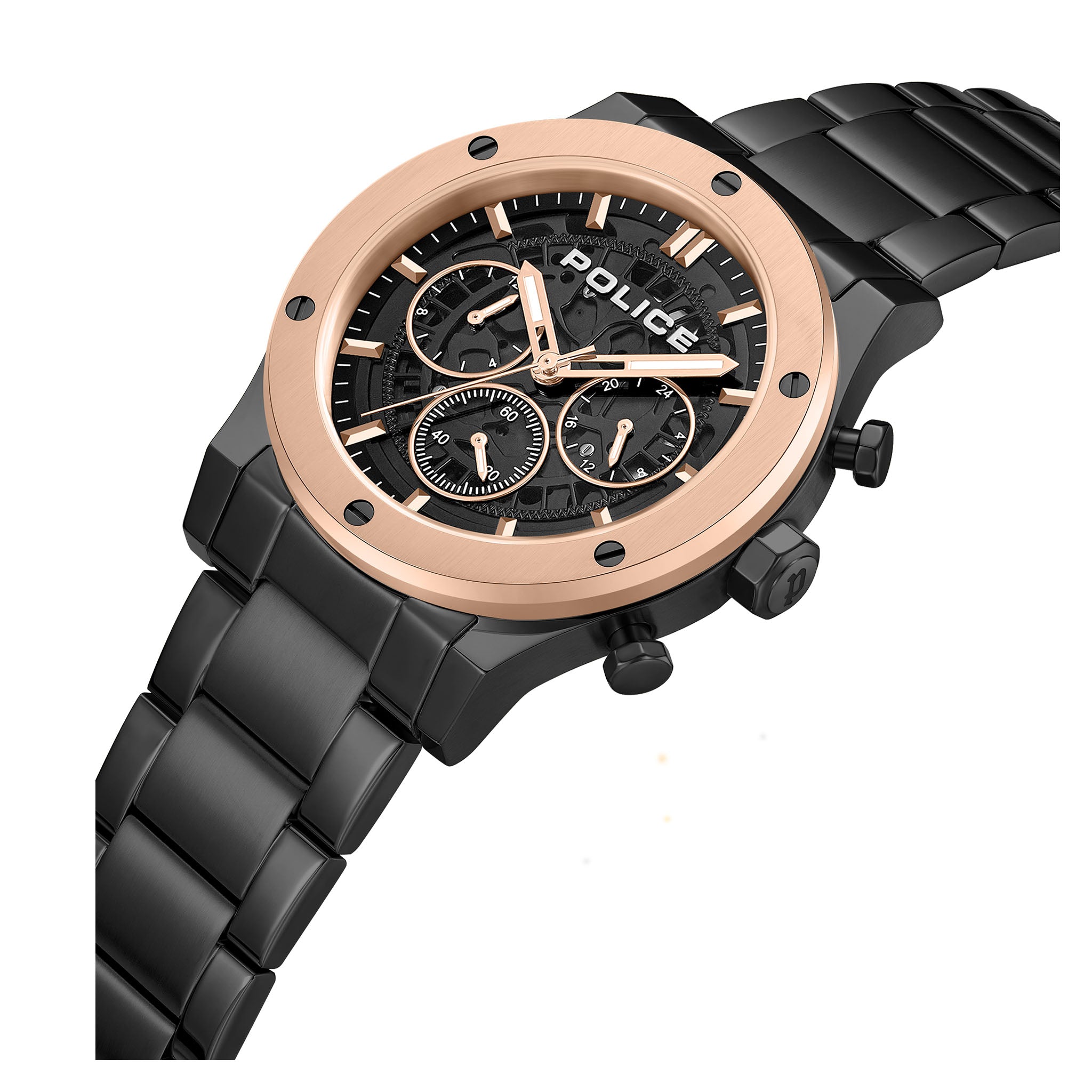 Police Black Steel Chronograph Men's Watch - PEWJK0006403M