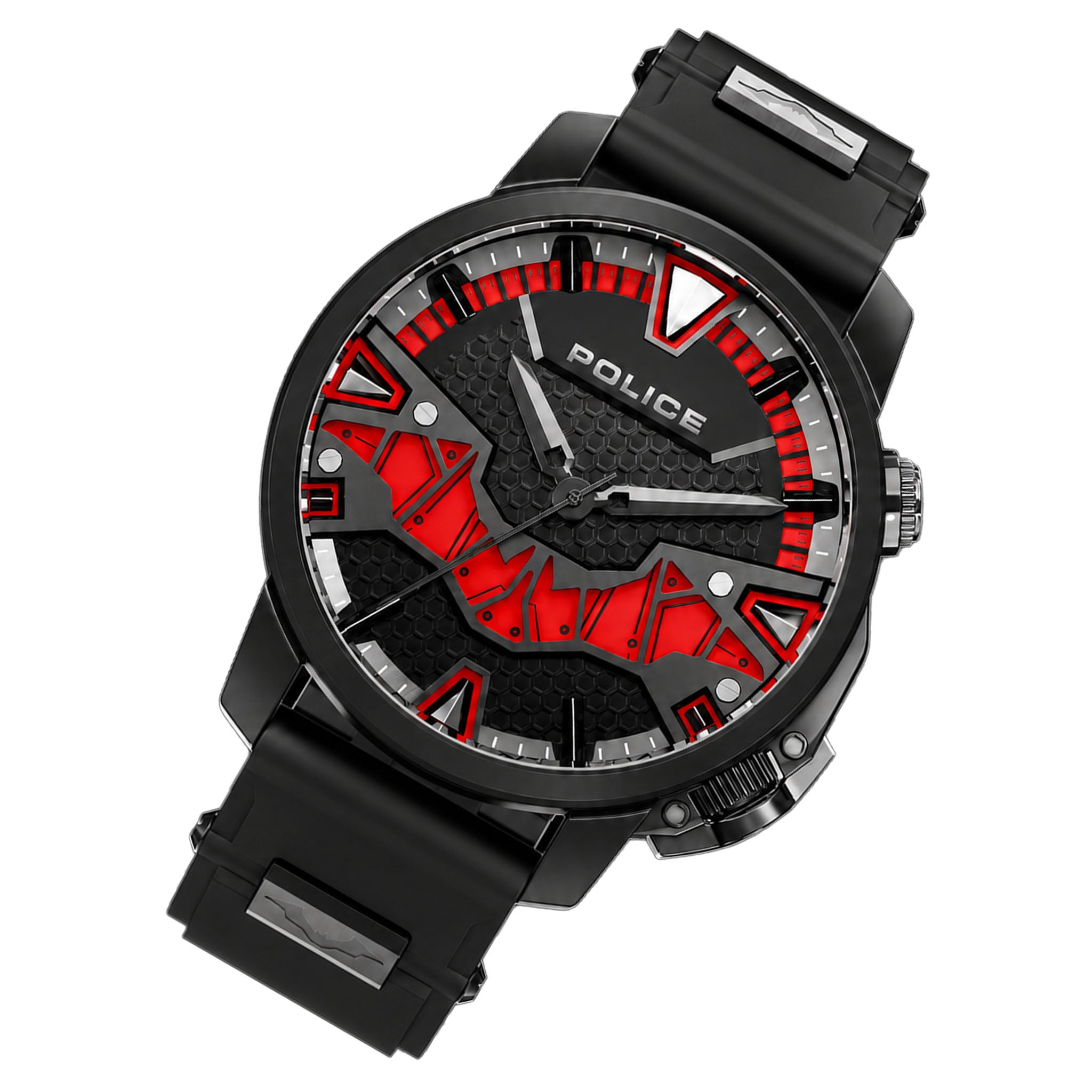 Police Black Silicone Men's Watch - PEWJP2205102