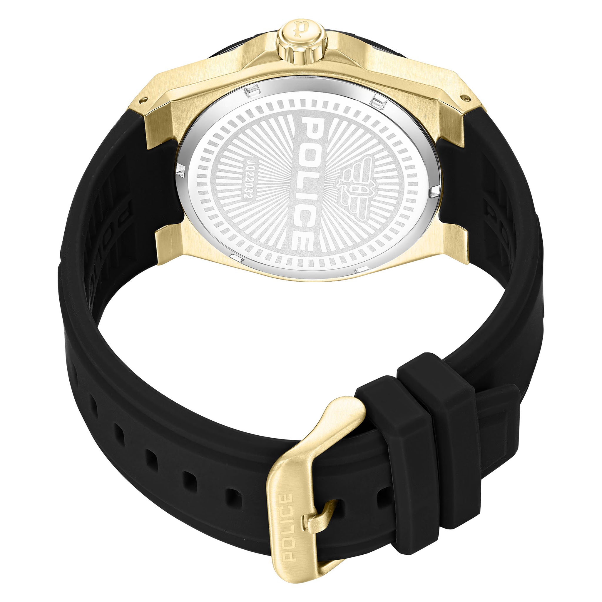 Police Black Silicone Multi-Function Men's Watch - PEWJQ2203241