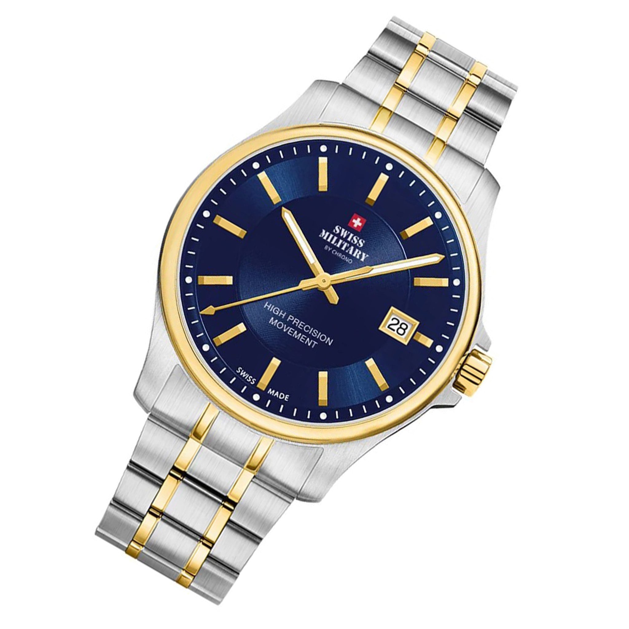 Swiss Military Two-tone Steel Blue Dial Men's Watch - SM30200.06