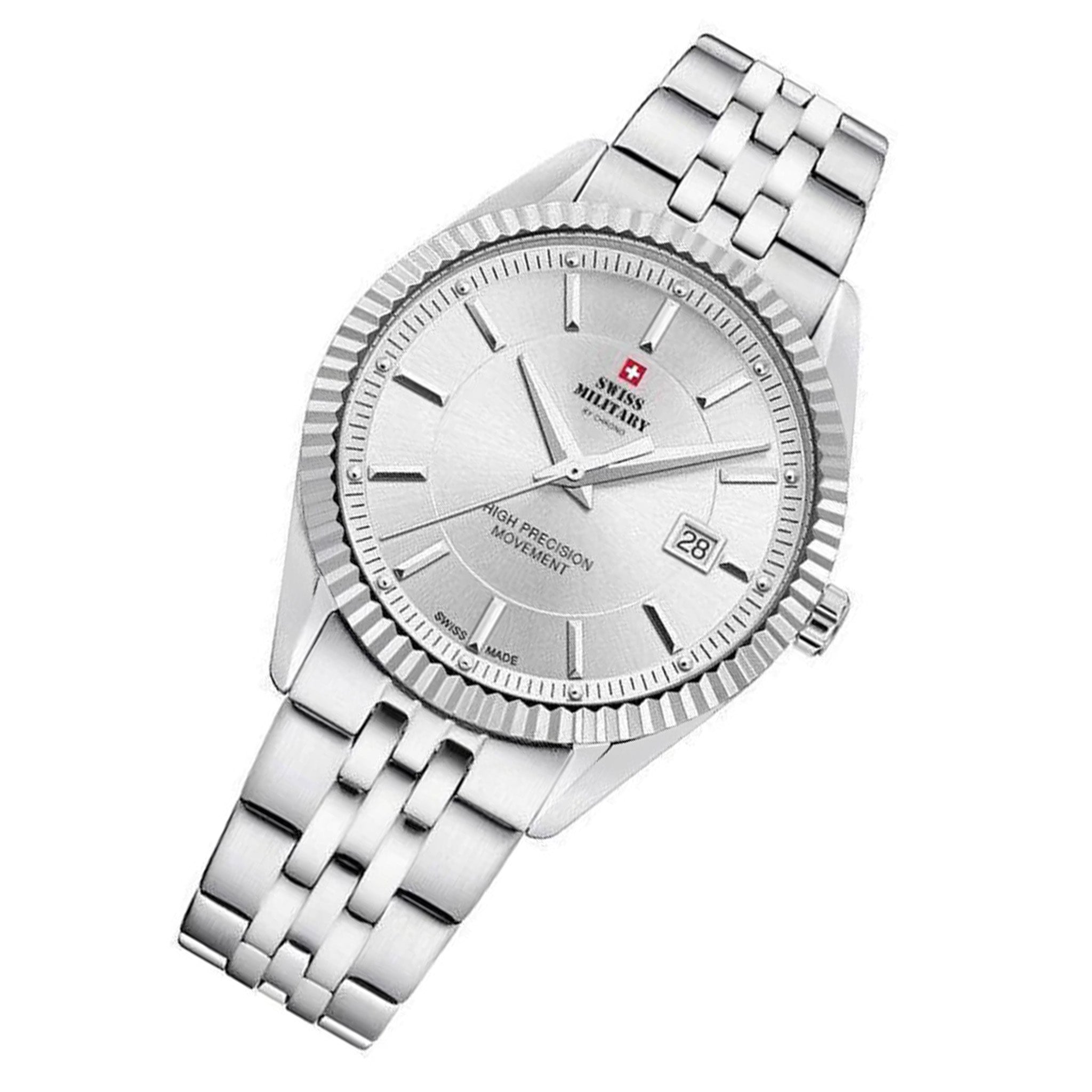 Swiss Military Stainless Steel Silver Dial Men's Watch - SM34065.02