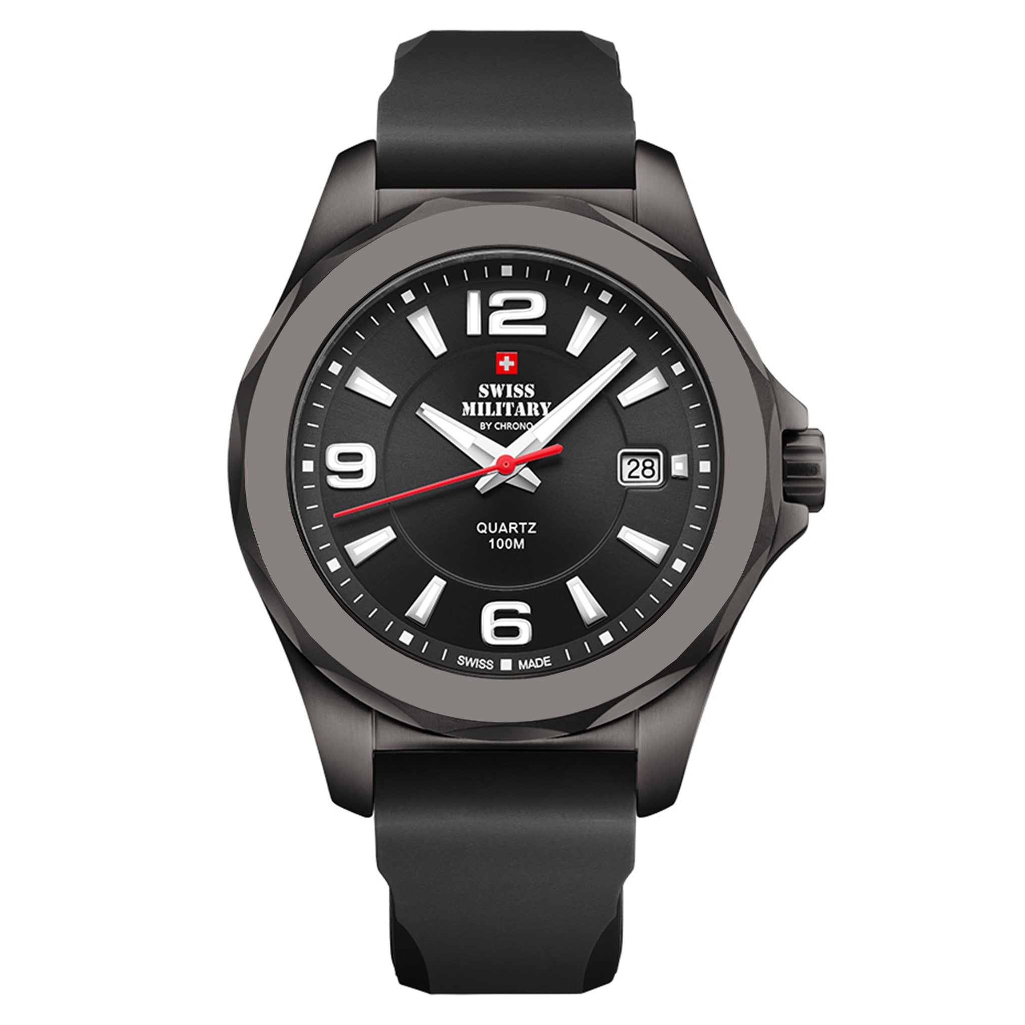 Swiss Military Black Rubber Men's Watch - SM34099.03