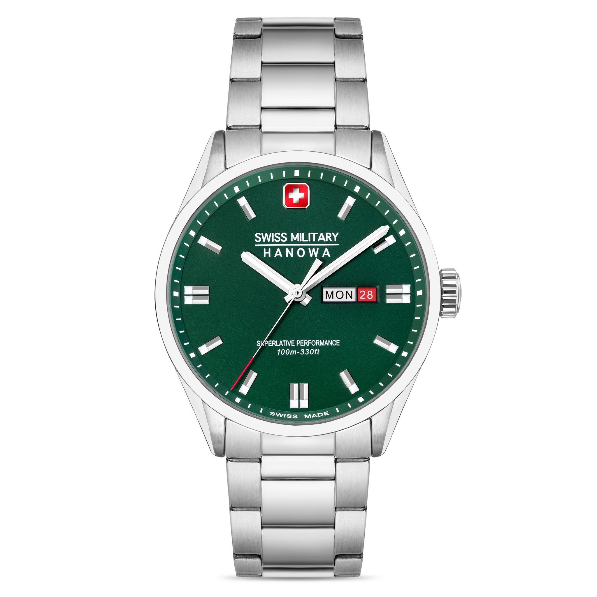 Swiss Military Hanowa Stainless Steel Olive Dial Men's Watch - SMWGH0001603