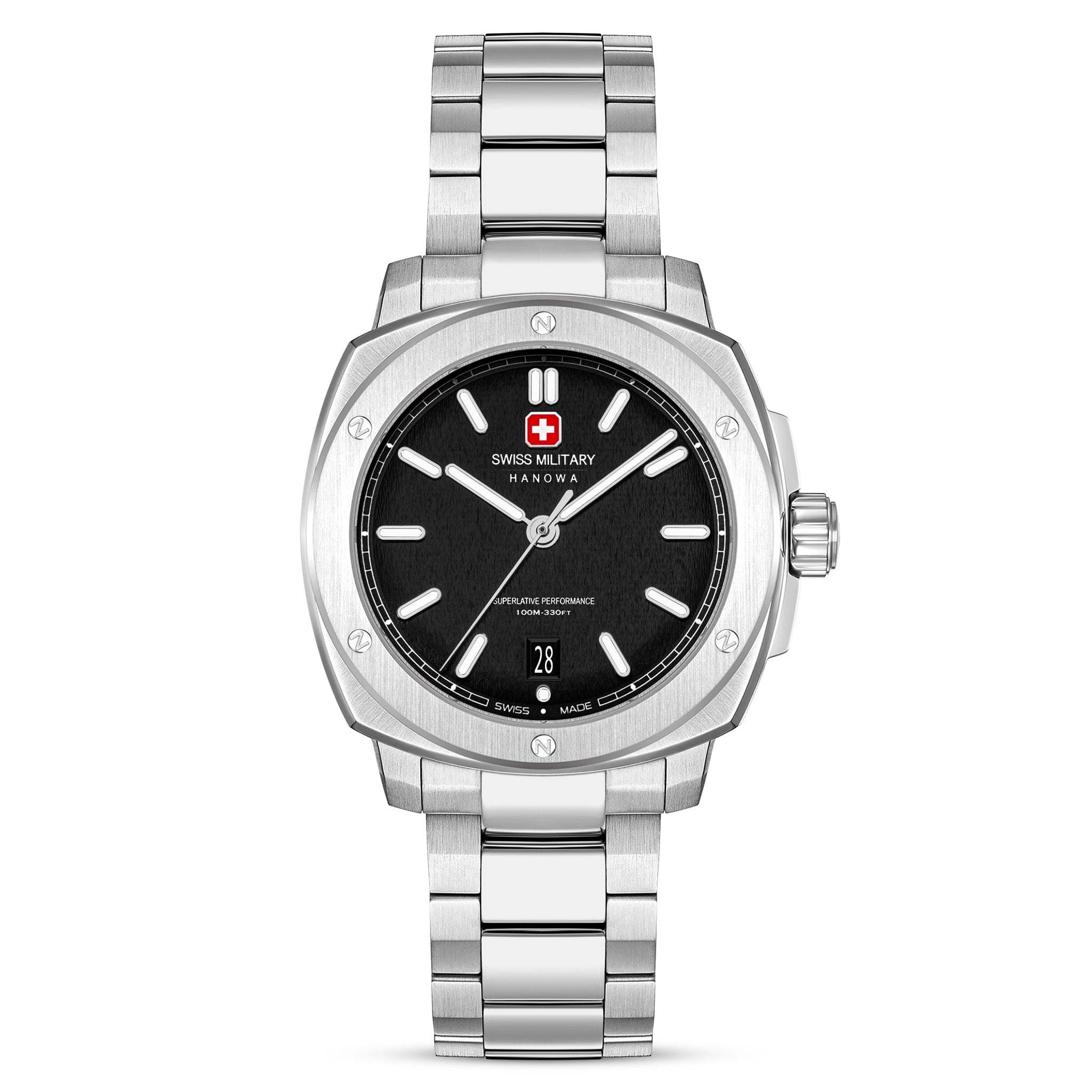 Swiss Military Hanowa Stainless Steel Black Dial Men's Watch - SMWGH0006501