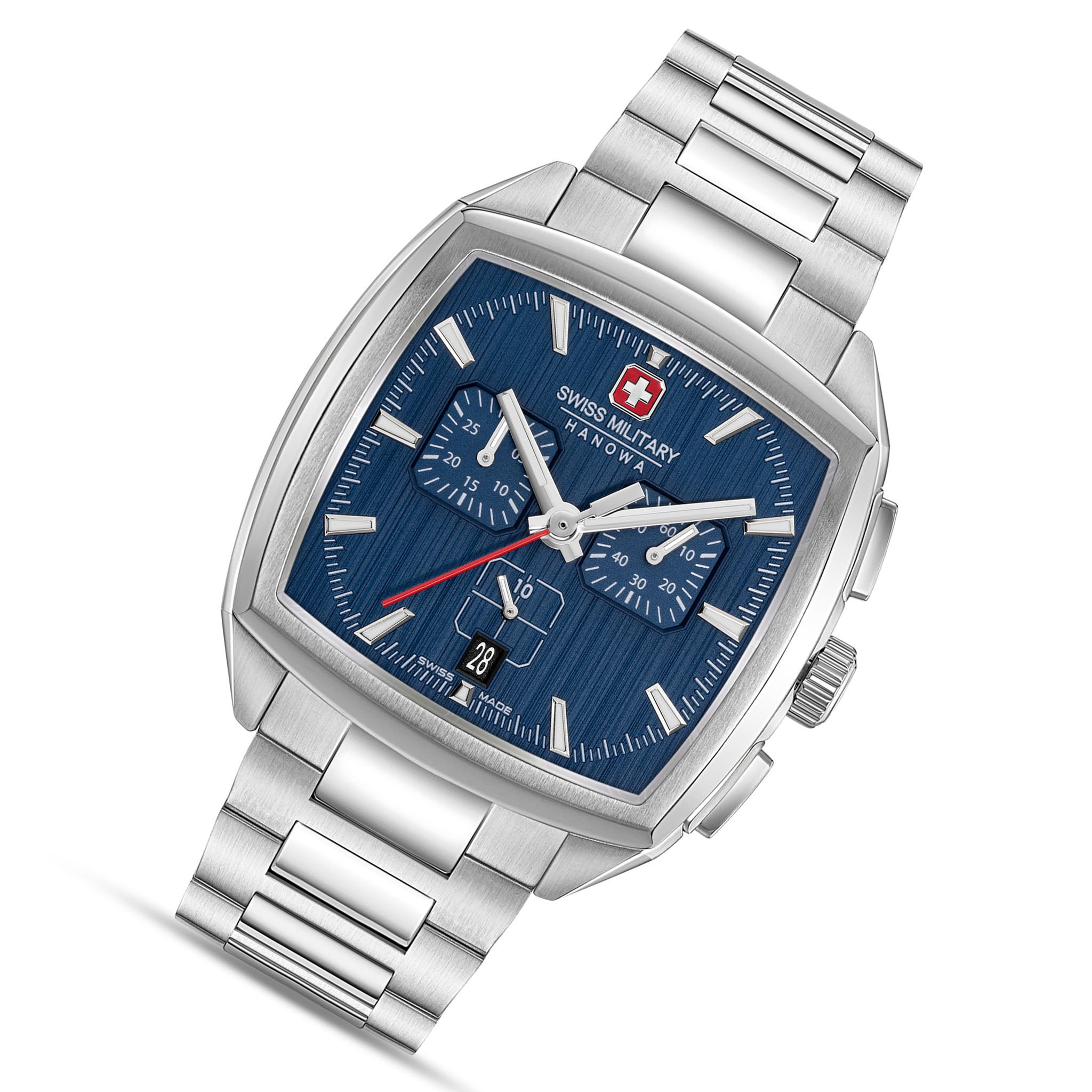 Swiss Military Hanowa Stainless Steel Blue Dial Chronograph Men's Swiss Made Watch - SMWGI0004302