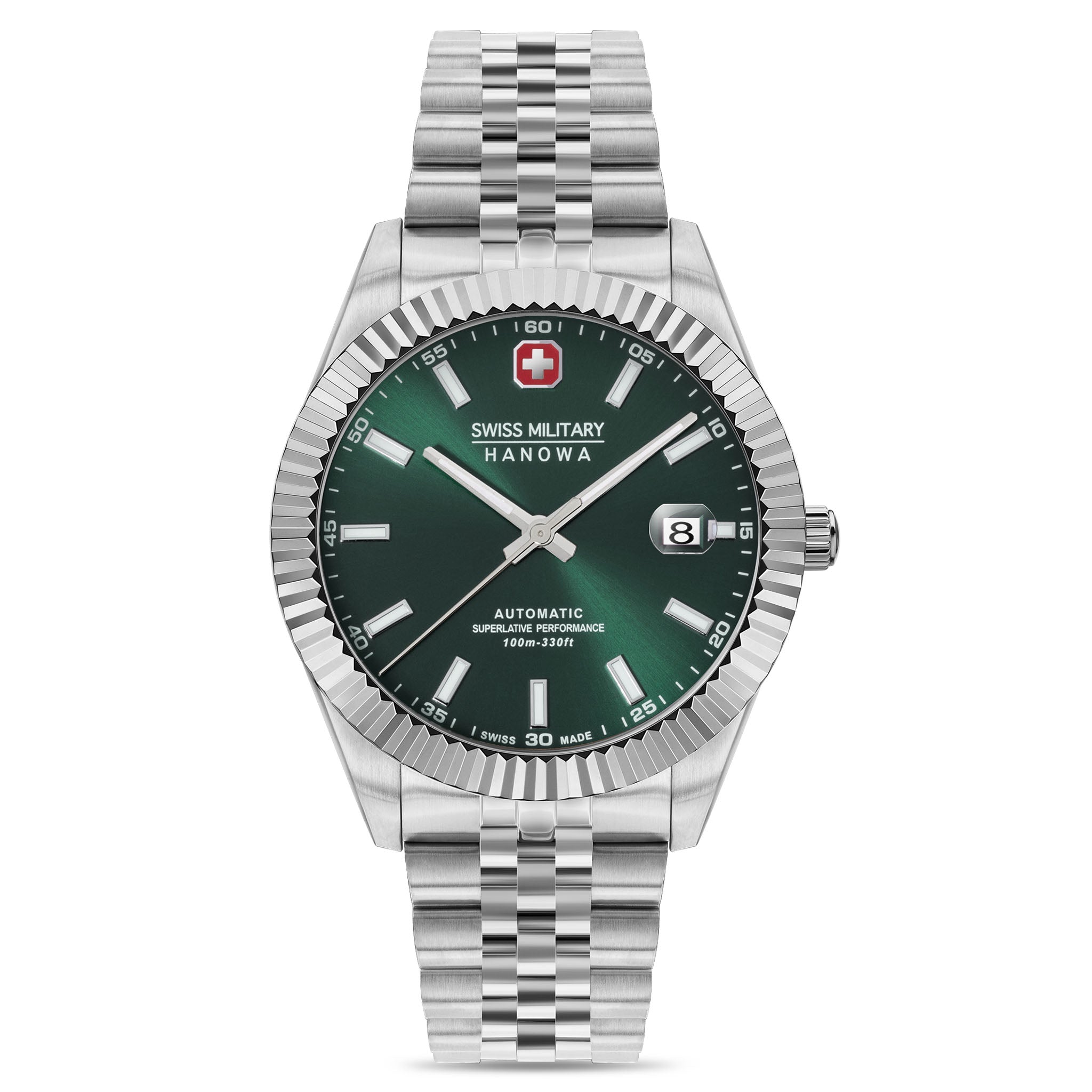 Swiss Military Hanowa Stainless Steel Olive Dial Men's Watch - SMWGL0002103