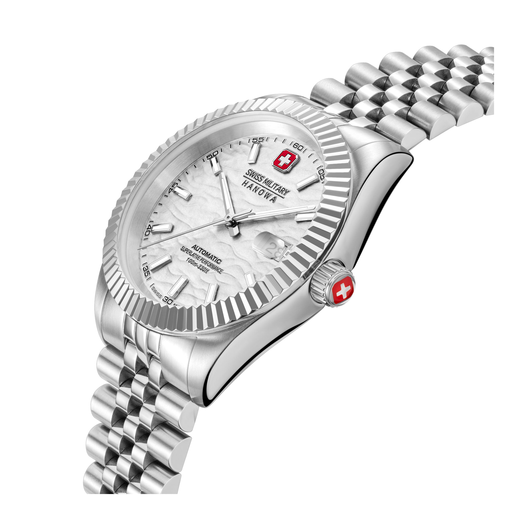 Swiss Military Hanowa Stainless Steel Silver Dial Men's Automatic Swiss Made Watch - SMWGL0005402