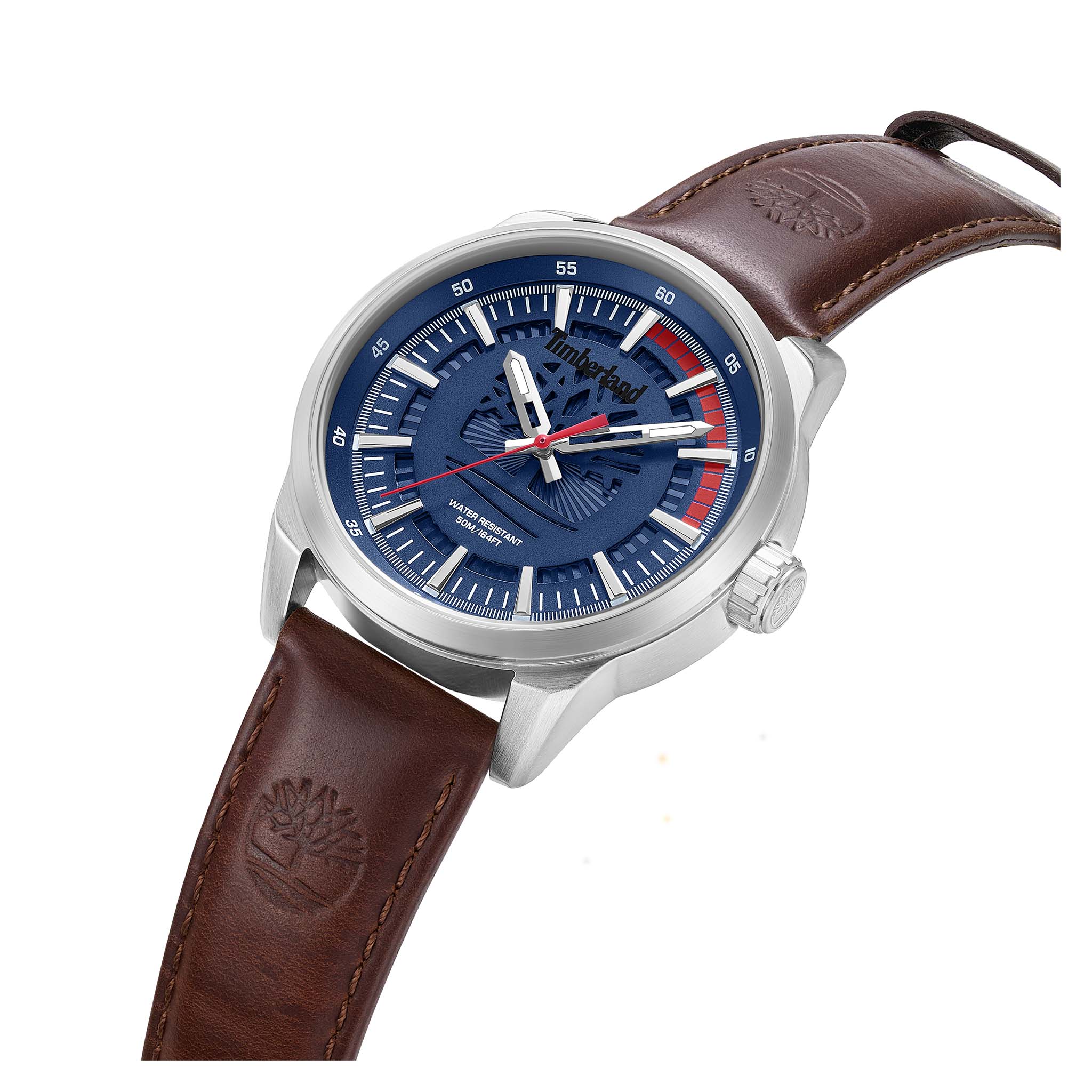 Timberland Brown Leather Blue Dial Men's Watch - TDWGA0083202