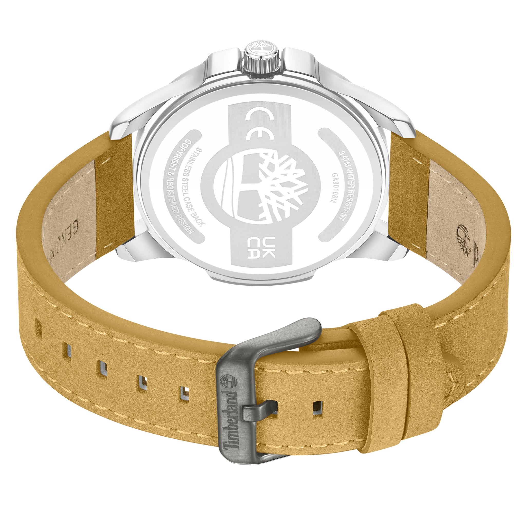 Timberland Tan Leather Blue Dial Men's Watch - TDWGA9010802M