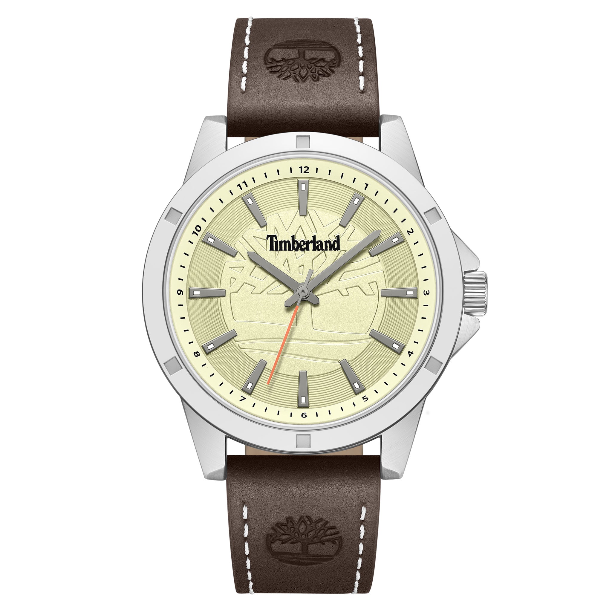 Timberland Brown Leather Beige Dial Men's Watch - TDWGA9011203M