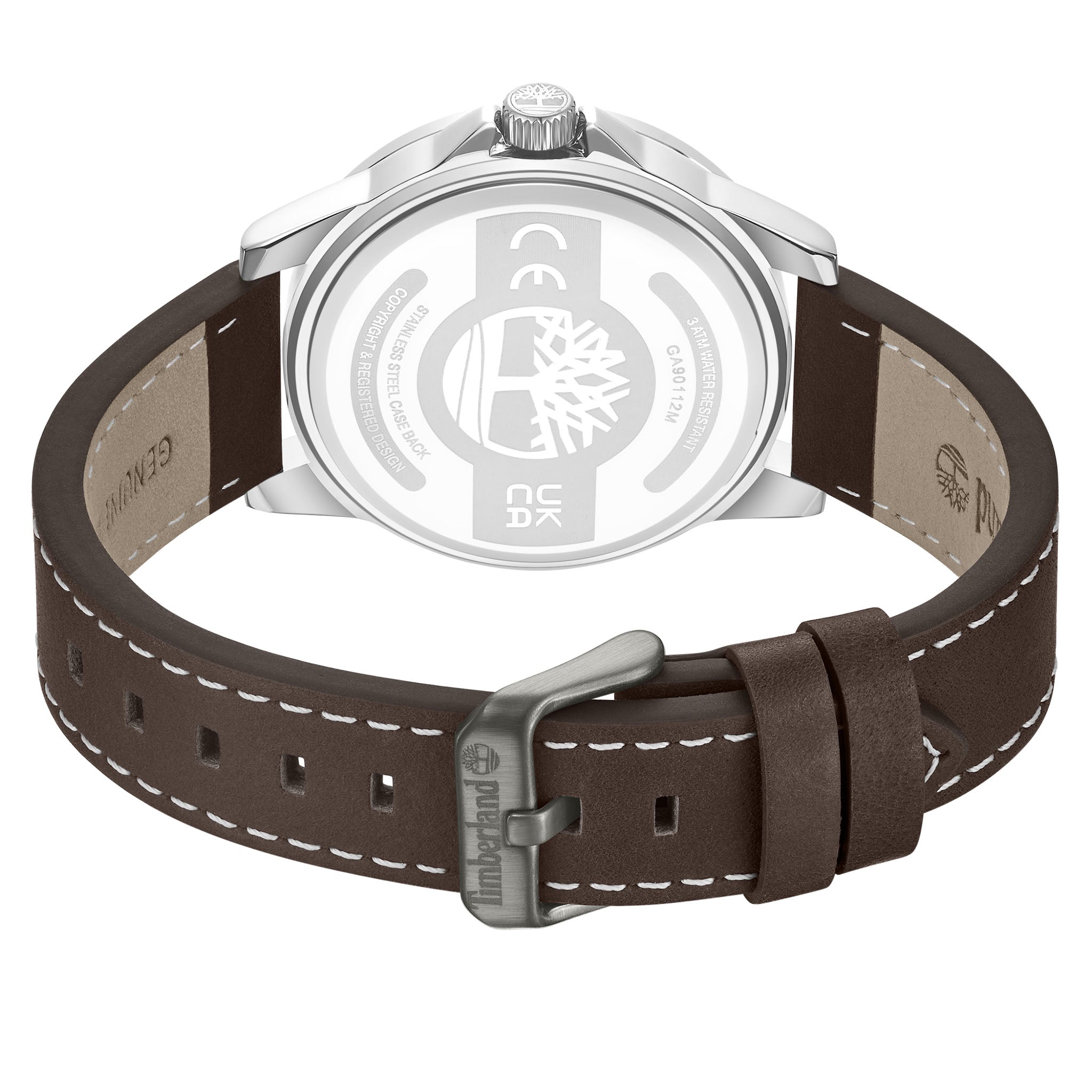 Timberland Brown Leather Beige Dial Men's Watch - TDWGA9011203M