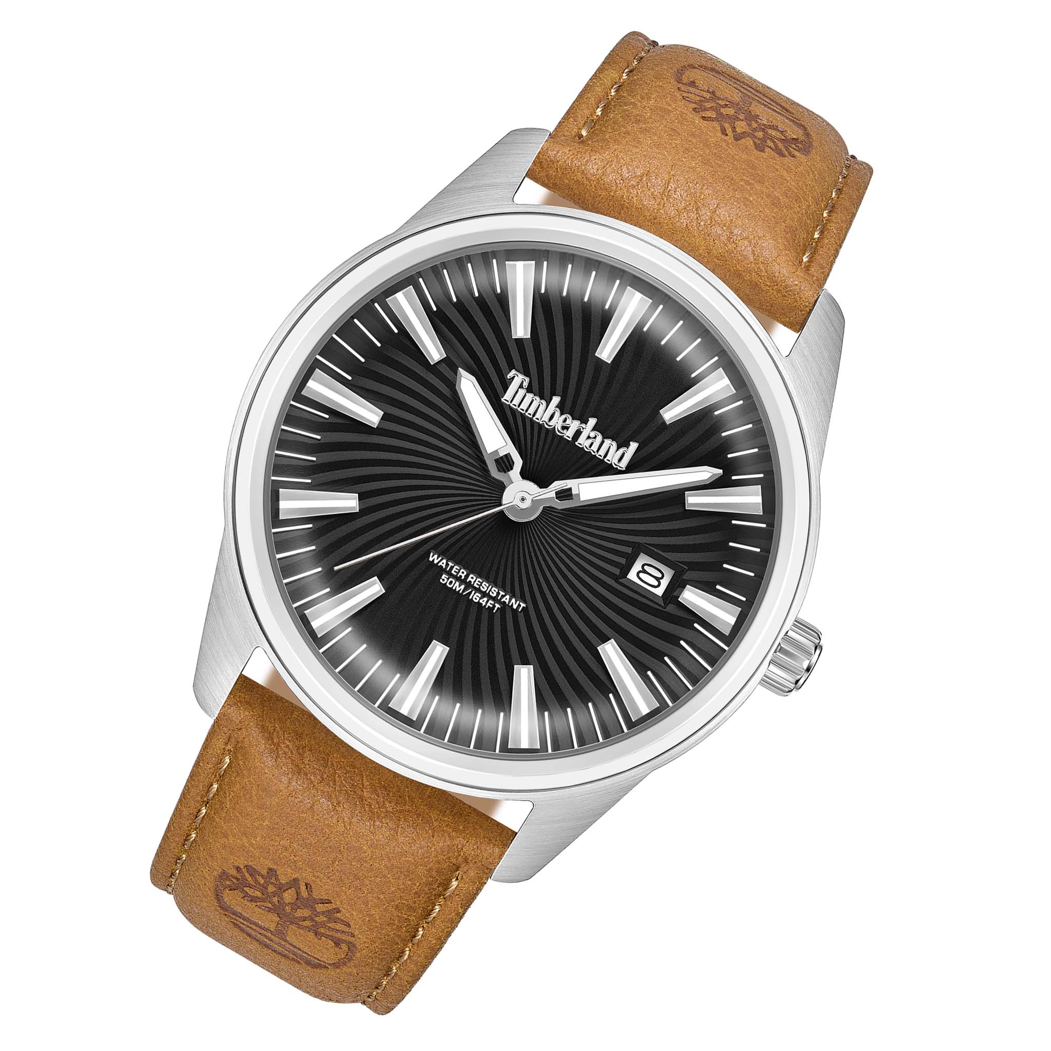 Timberland Brown Leather Black Dial Men's Watch - TDWGB0083101