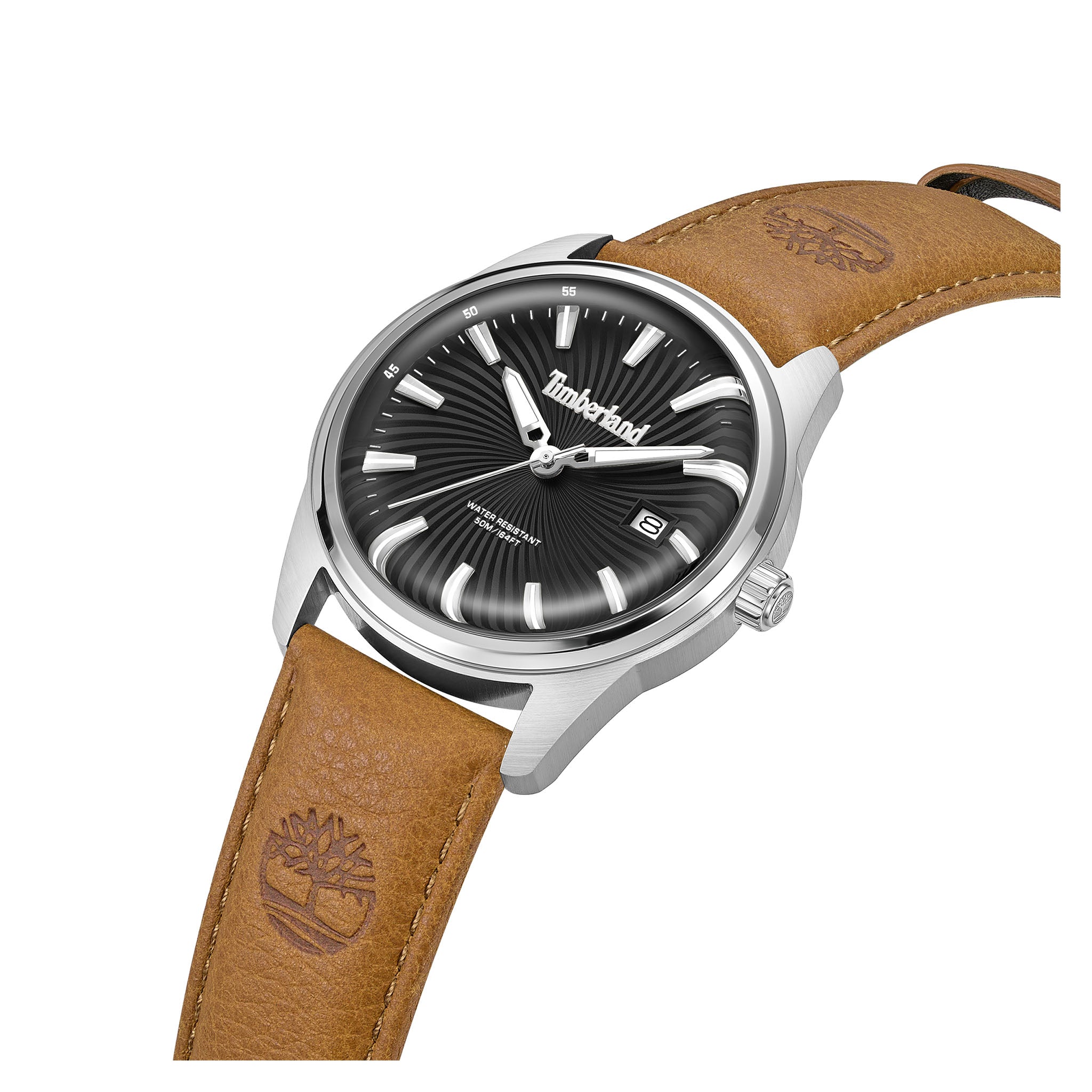 Timberland Brown Leather Black Dial Men's Watch - TDWGB0083101