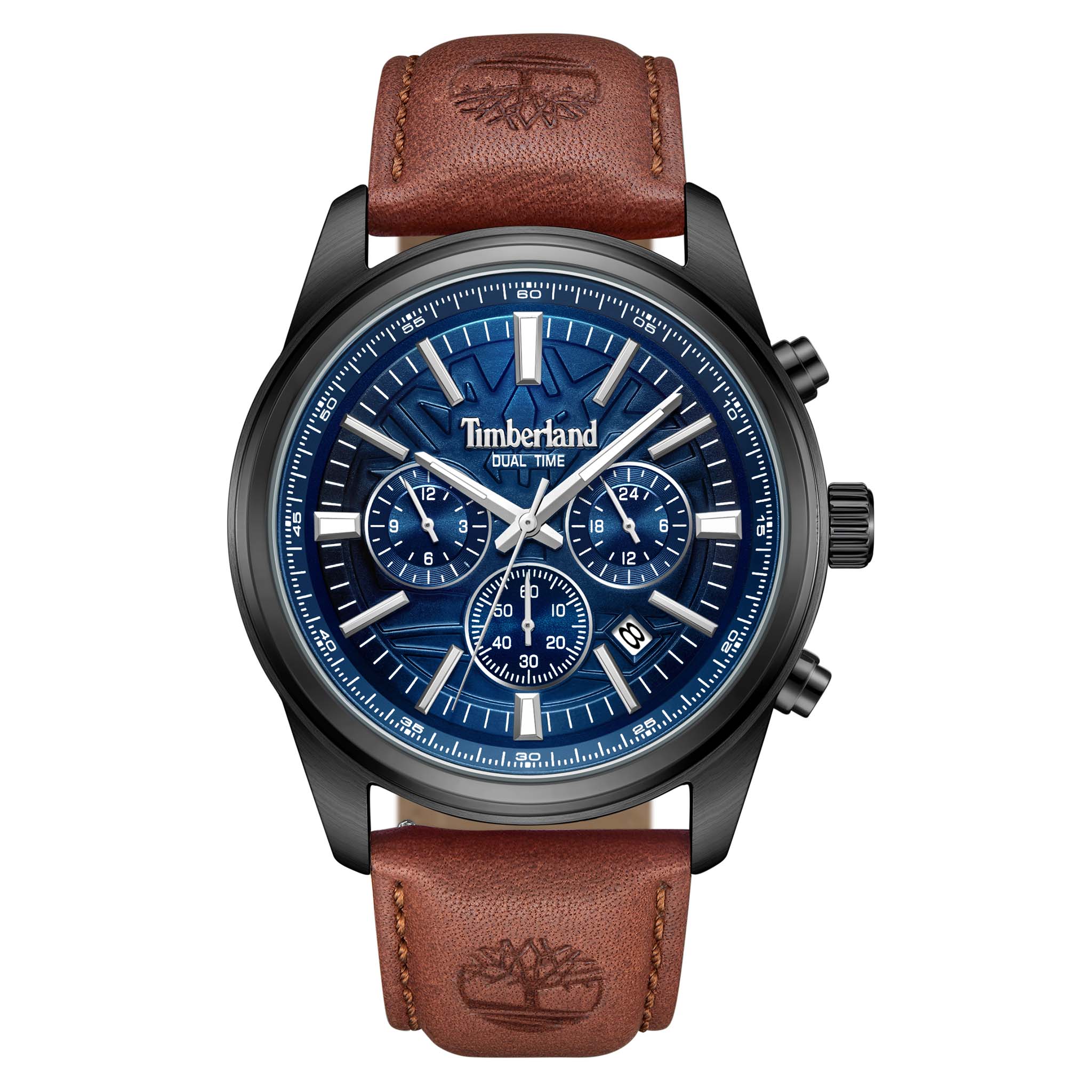 Timberland Stainless Steel Blue Dial Leather Men's Watch - TDWGF0041204