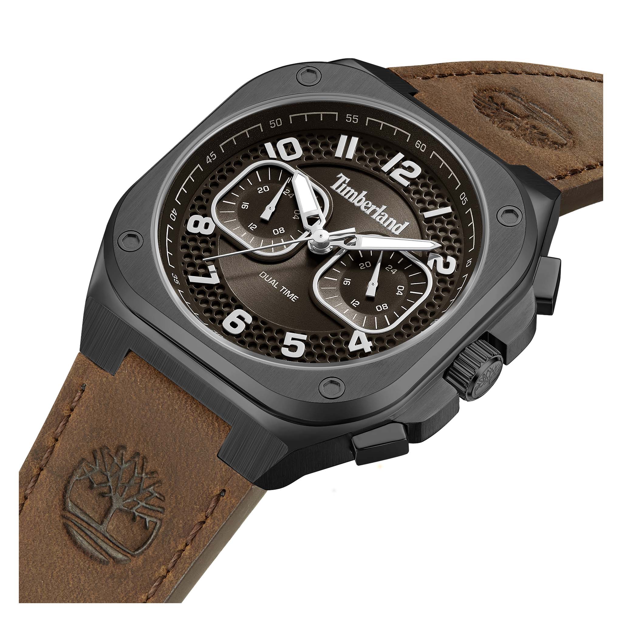 Timberland Leather Brown Dial Multi-function Men's Watch - TDWGF0055001