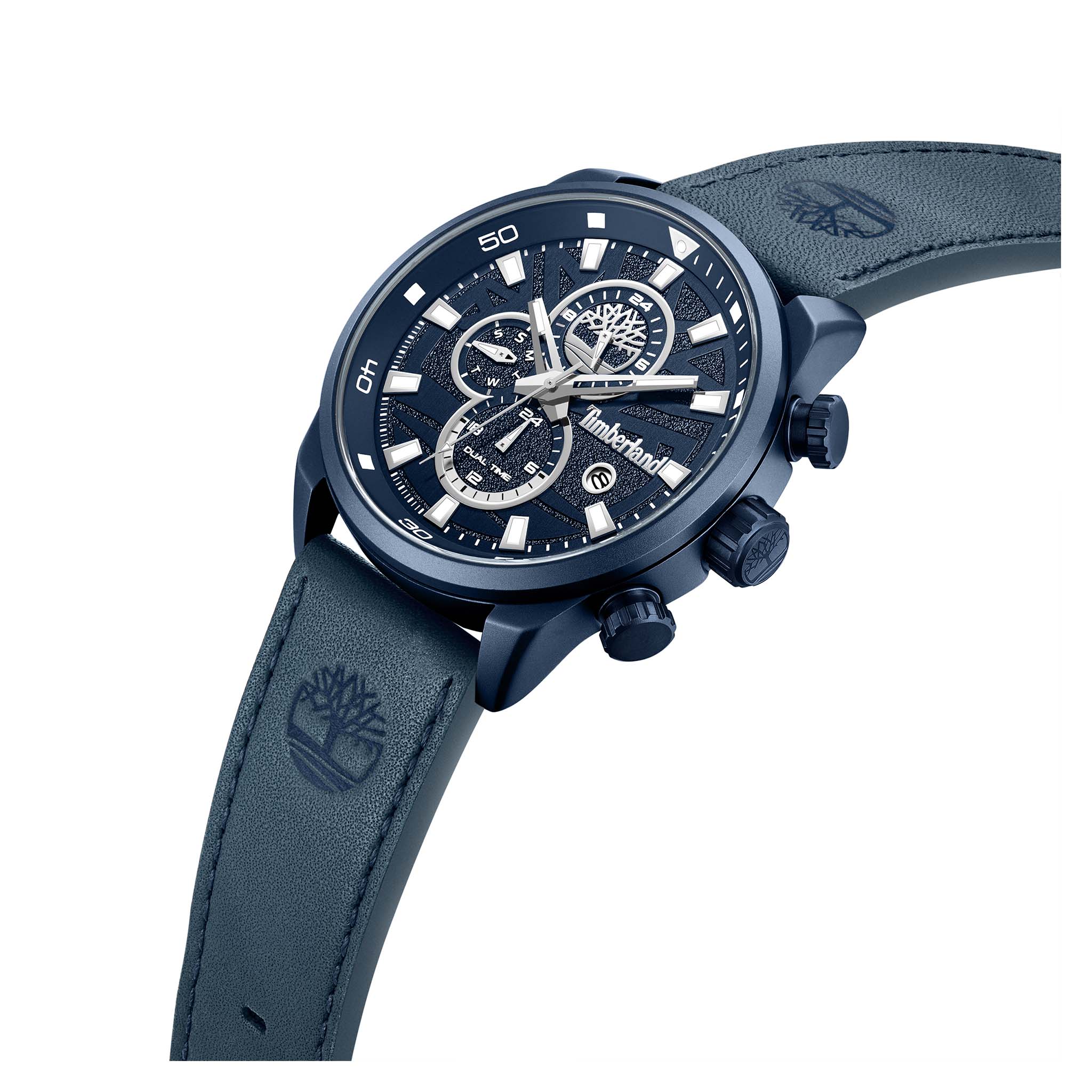Timberland Leather Blue Dial Multi-function Men's Watch - TDWGF0056303