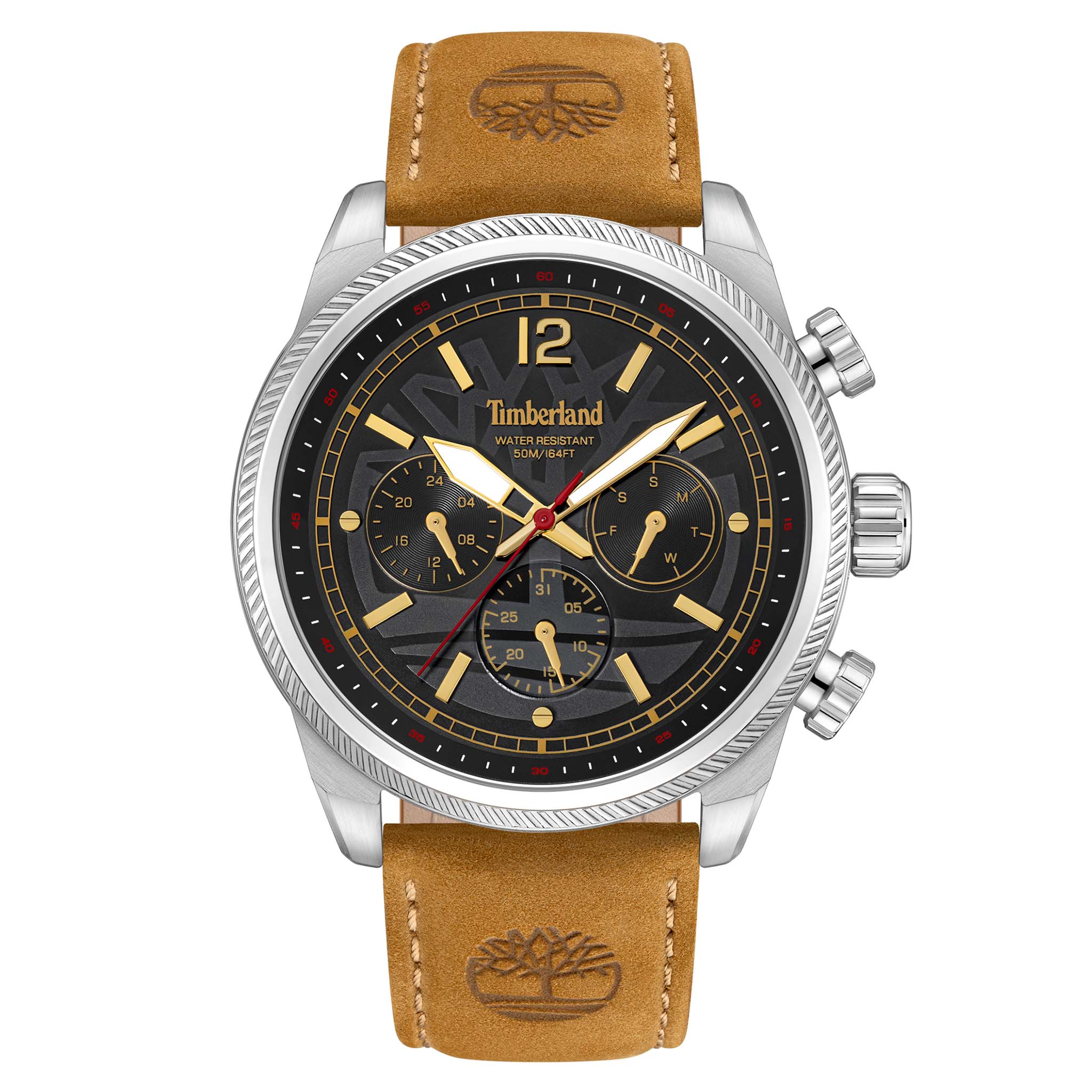 Timberland Stainless Steel Black Dial Leather Men's Watch - TDWGF0082801
