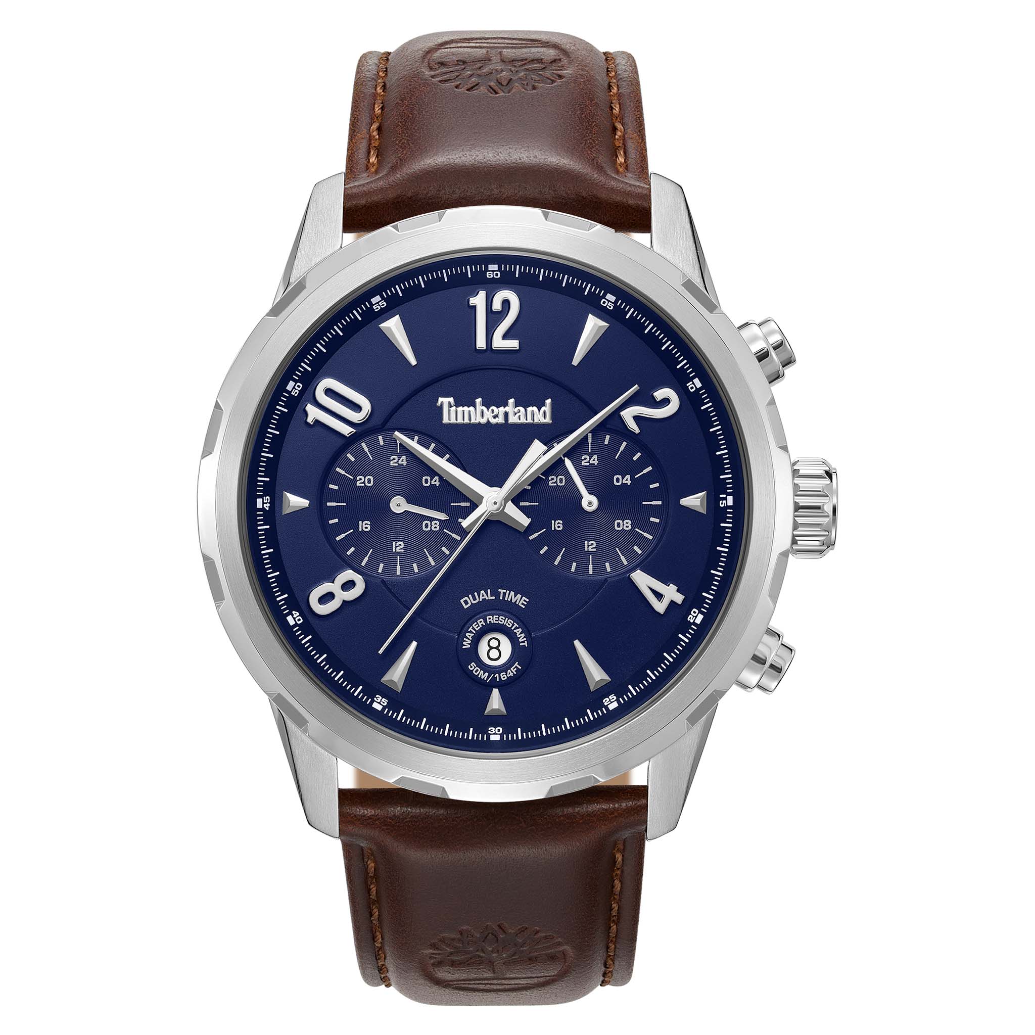 Timberland Stainless Steel Blue Dial Leather Men's Watch - TDWGF0082903