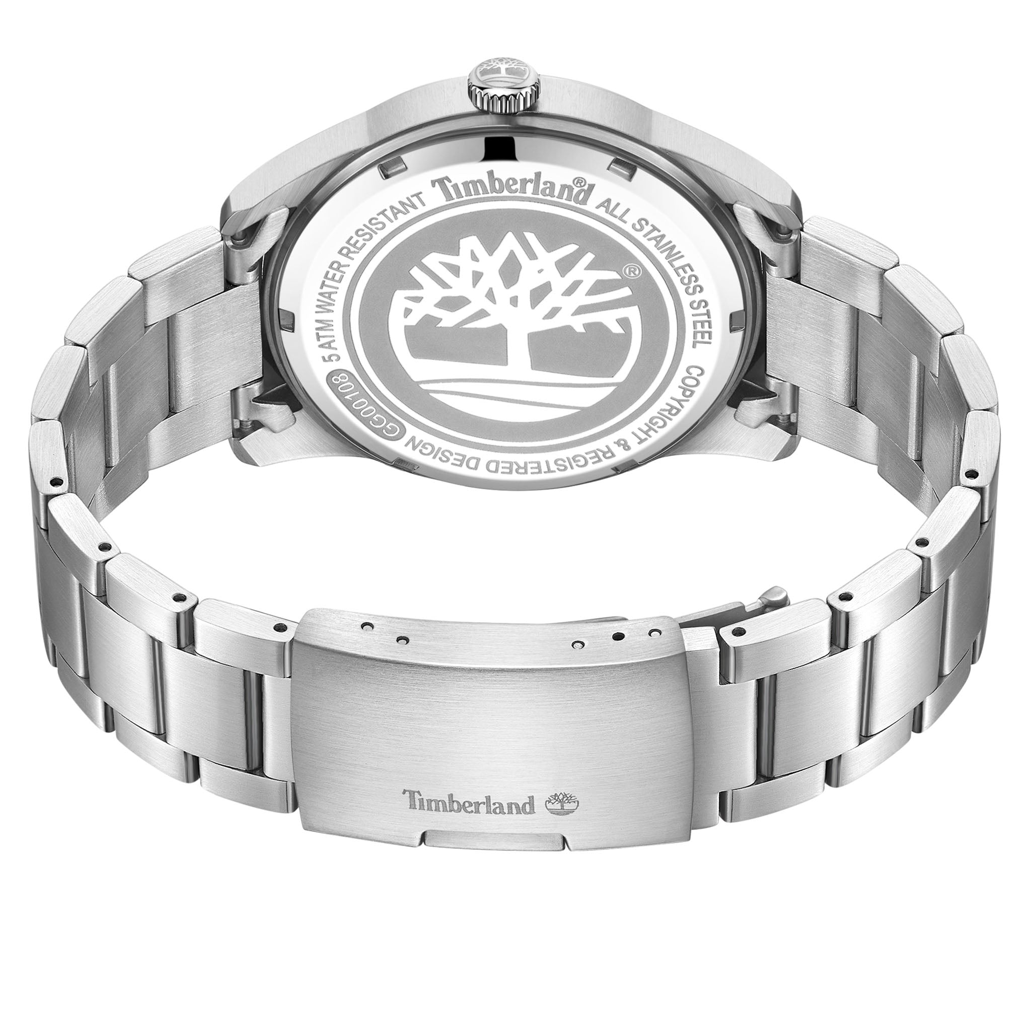 Timberland Silver Steel Green Dial Men's Watch - TDWGG0010806
