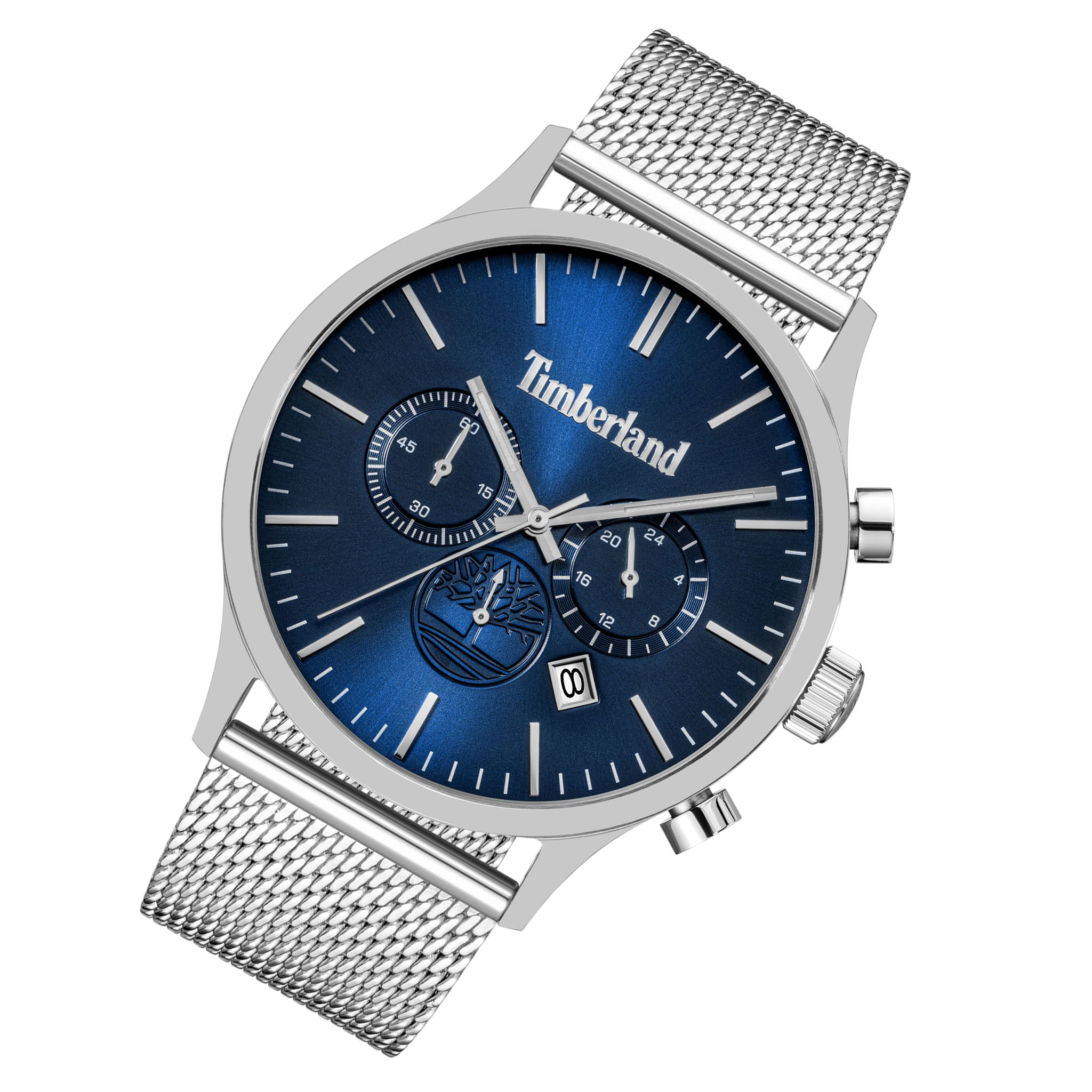 Timberland Stainless Steel Mesh Blue Dial Chronograph Men's Watch - TDWGI0068401