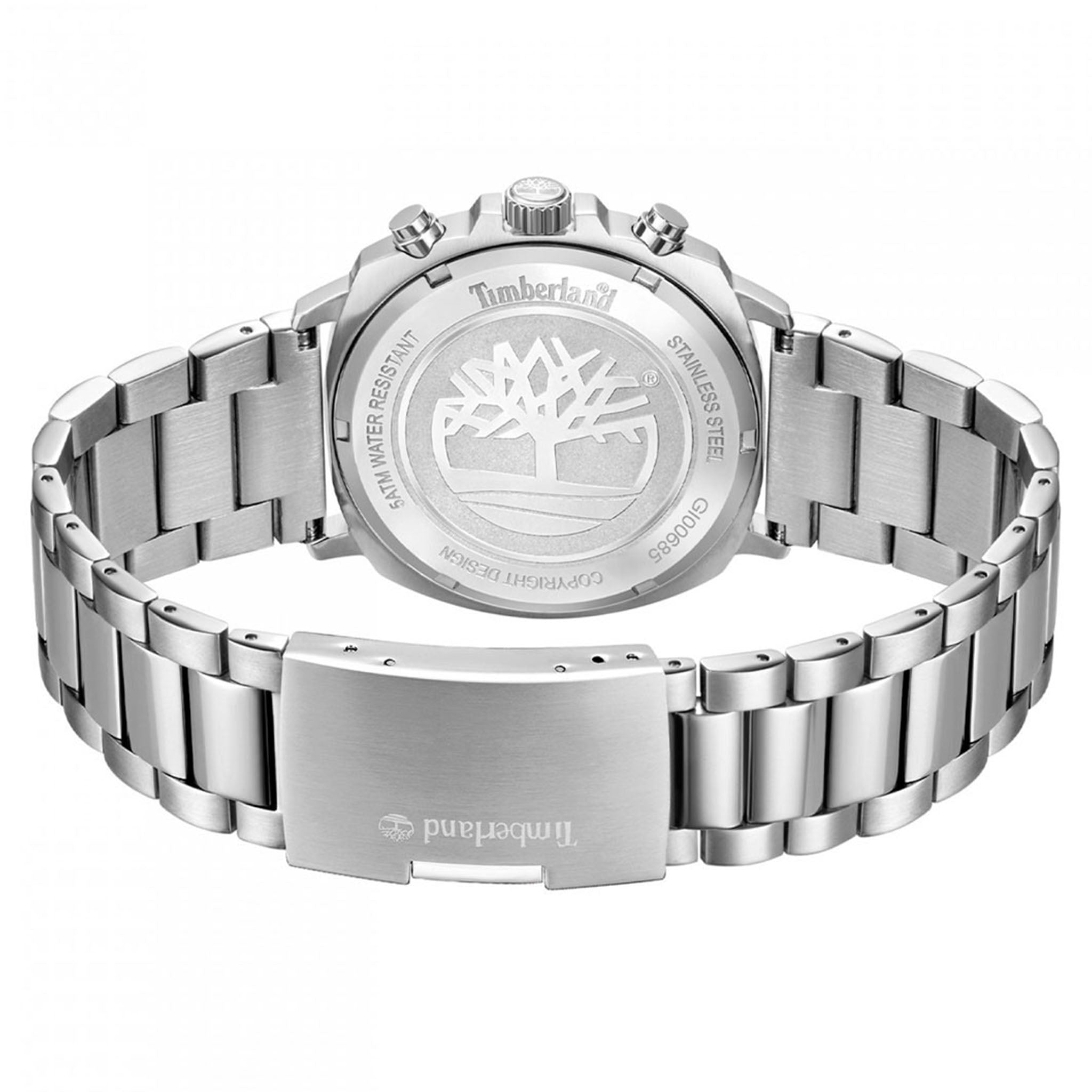 Timberland Silver Steel Green Dial Chronograph Men's Watch - TDWGI0068502