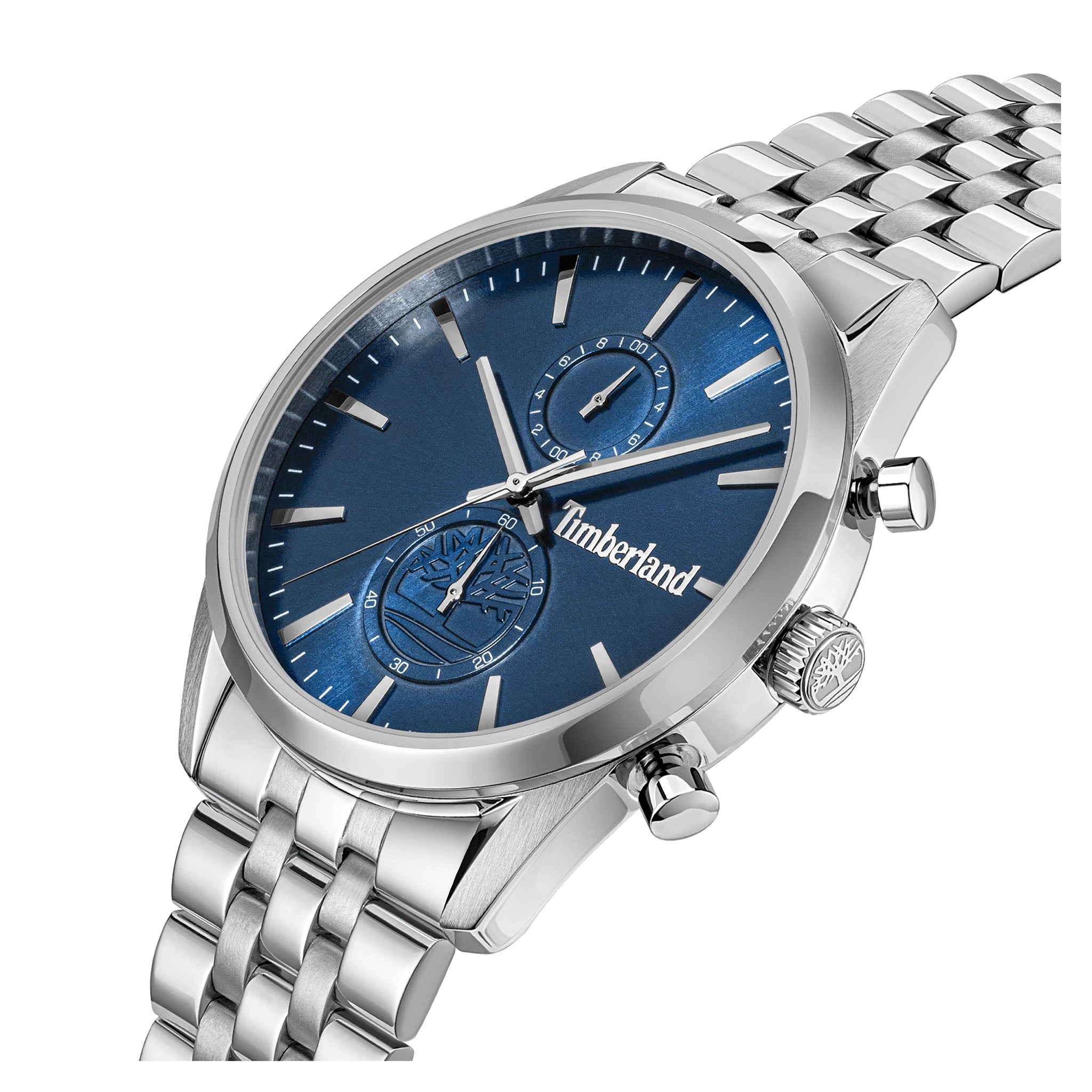Timberland Stainless Steel Navy Dial Multi-function Men's Watch - TDWGI0068701