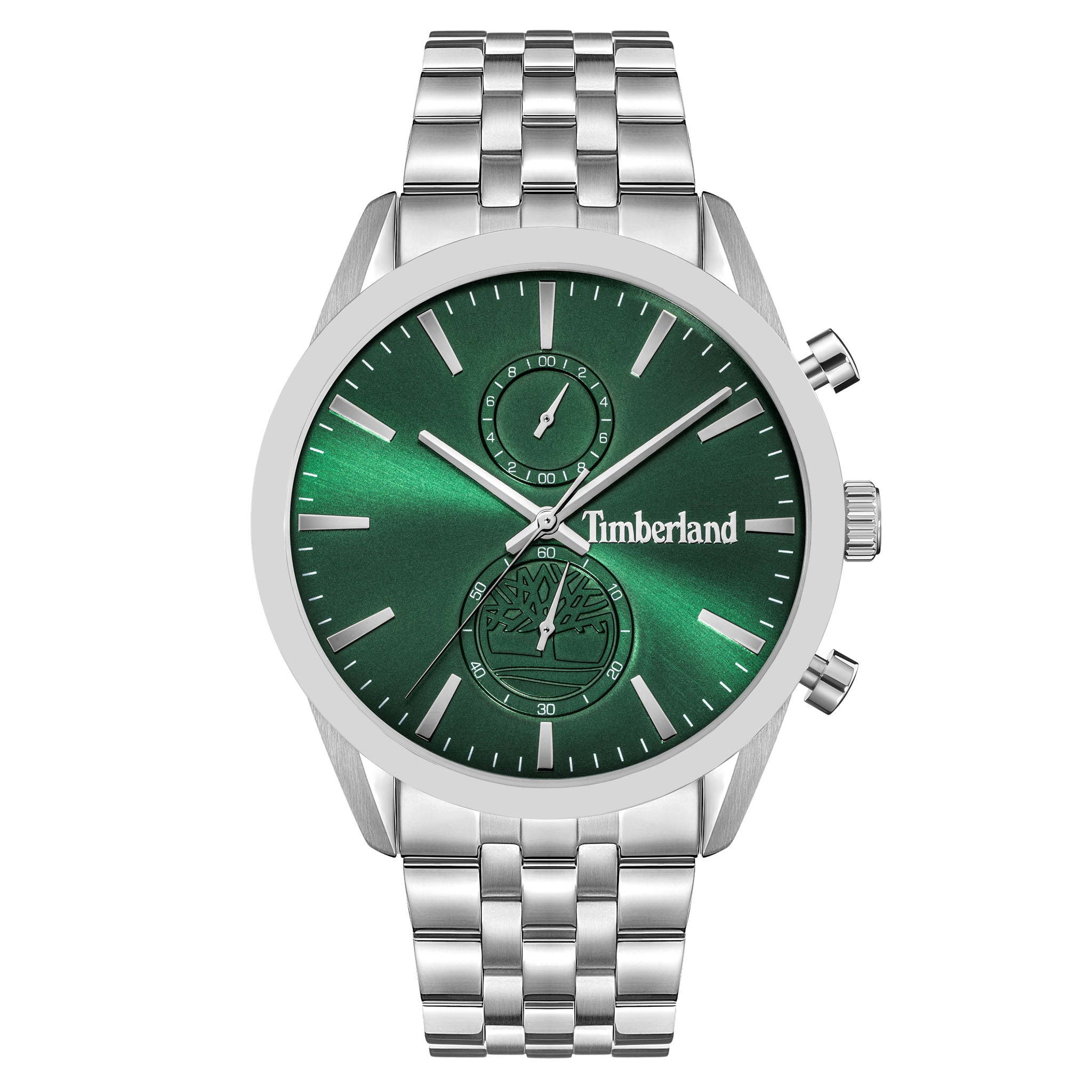 Timberland Stainless Steel Green Dial Multi-function Men's Watch - TDWGI0068703