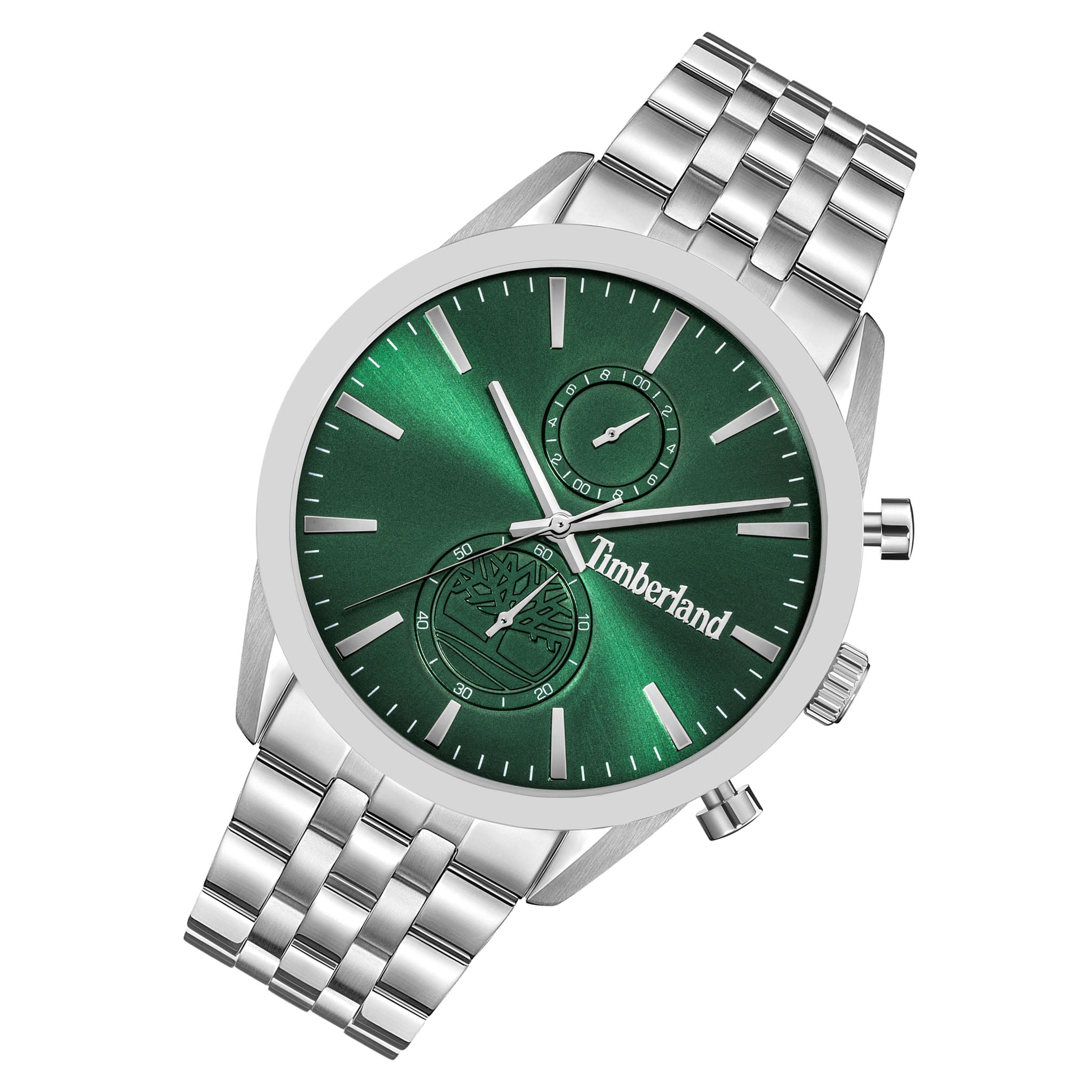 Timberland Stainless Steel Green Dial Multi-function Men's Watch - TDWGI0068703