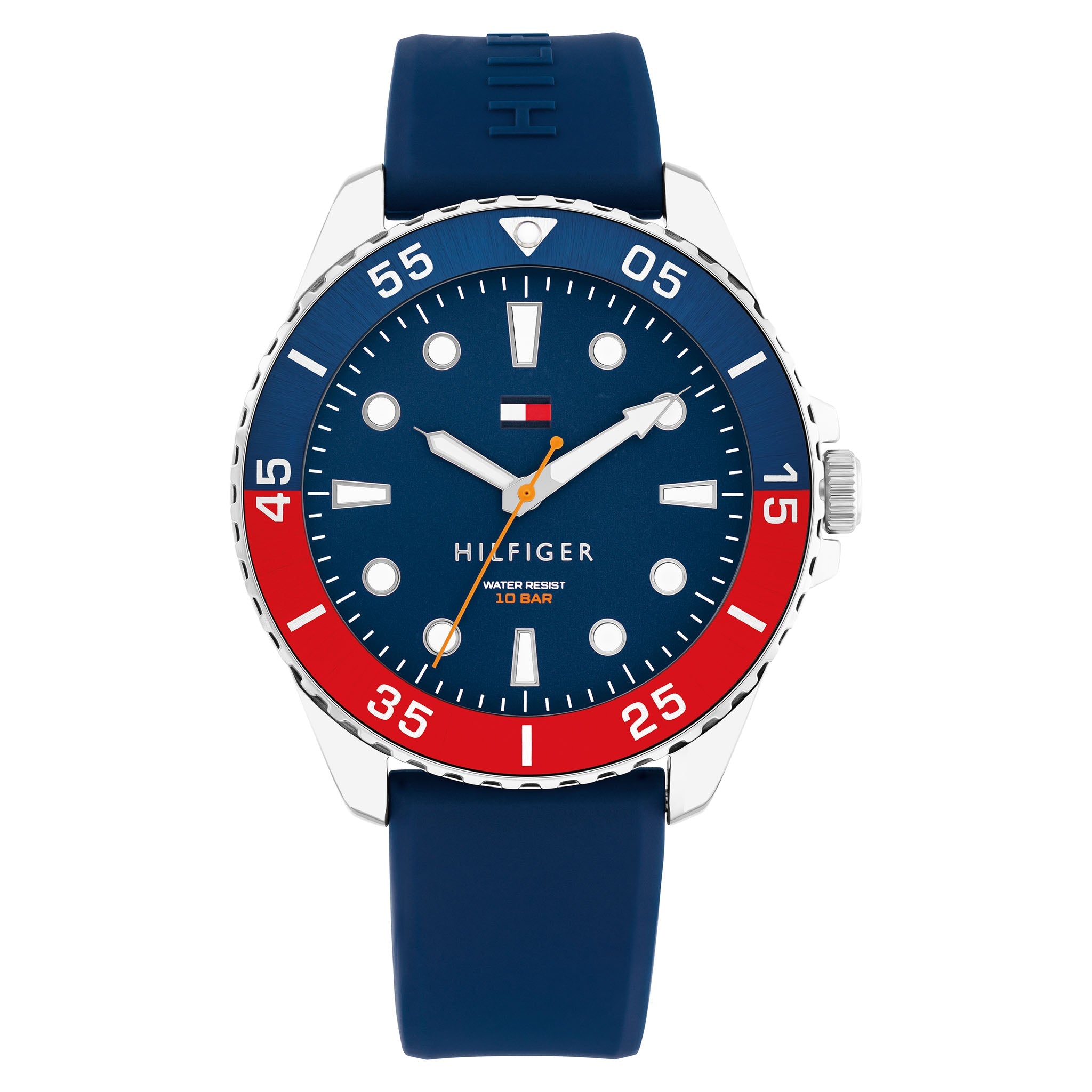 Tommy Hilfiger Blue Silicone Blue Dial Men's Watch - 1792200