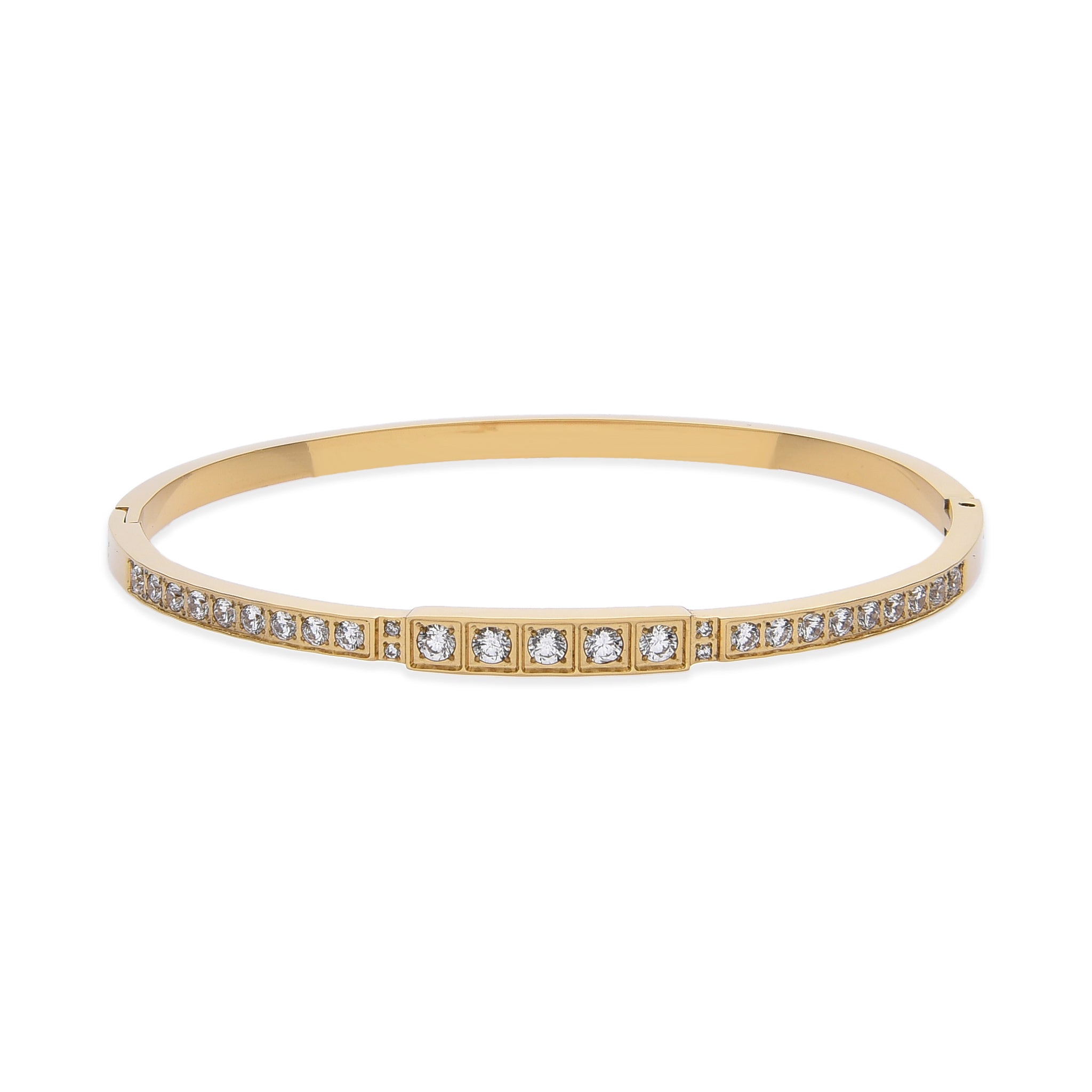 Giorgio Milano Jewellery Gold Steel & Crystals Women's Bangle - W4145SG