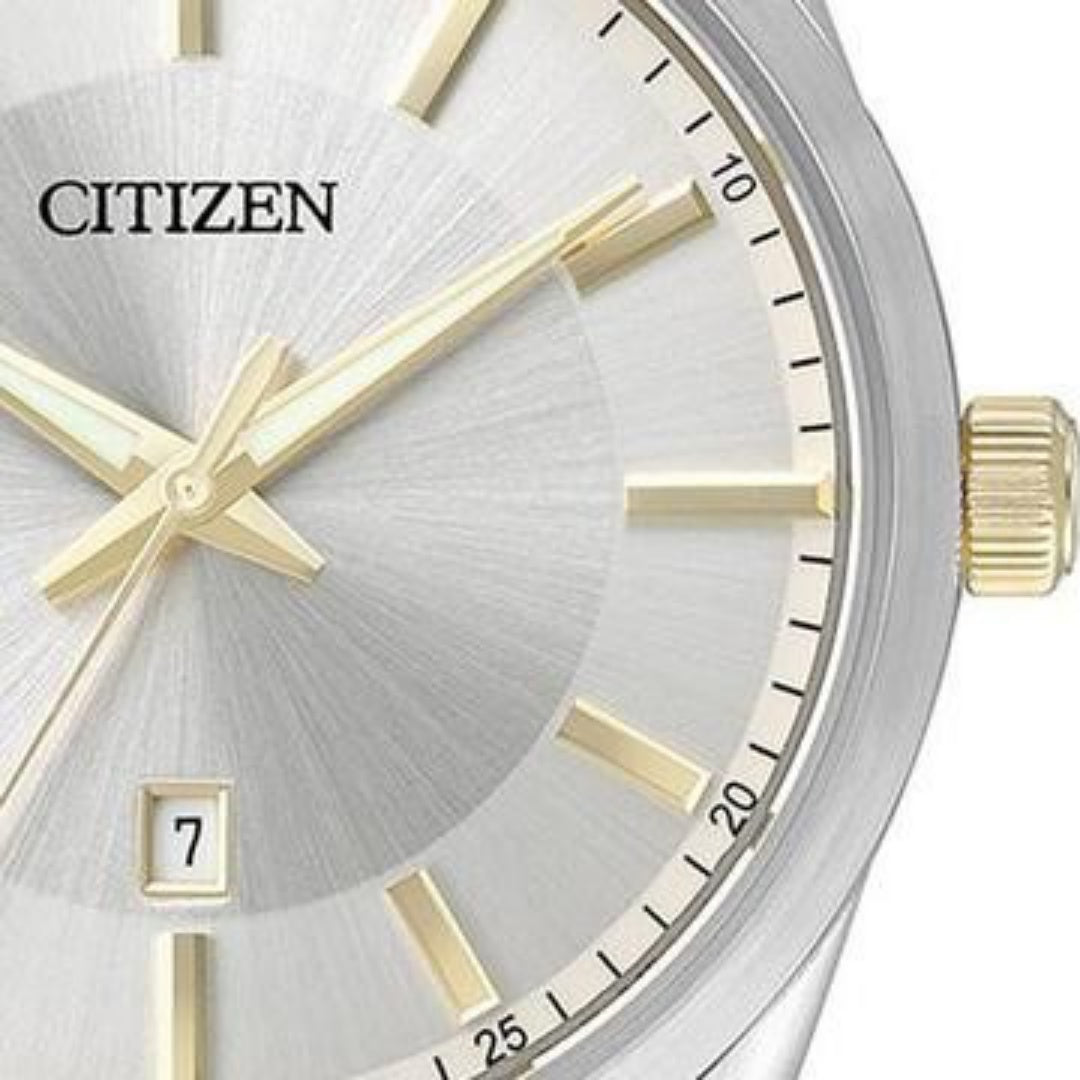Citizen Gents Brown Leather Quartz Men's Watch - BI1038-01A