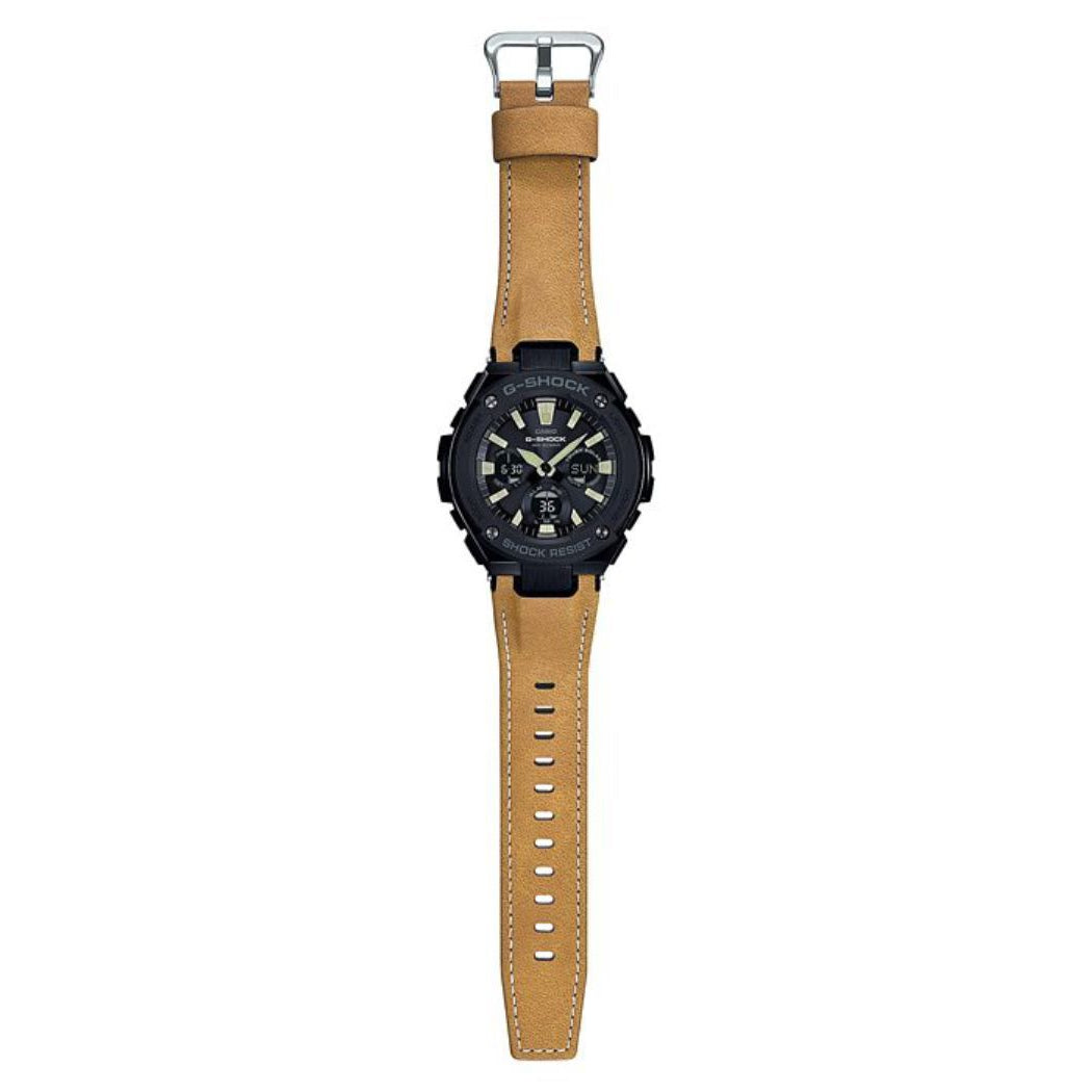 Casio G-SHOCK G-STEEL Series Tough Leather Men's Watch - GSTS120L-1B