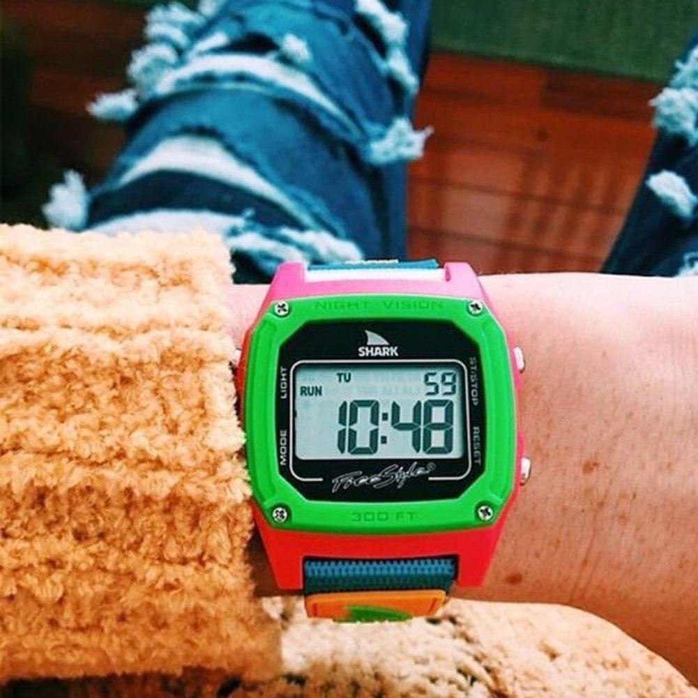 Freestyle Shark Classic Clip Black & Neon Watch - 10006644