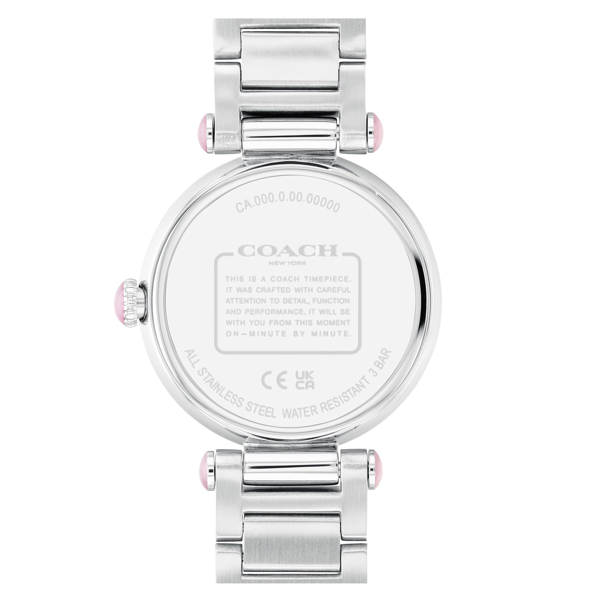 Coach Cary Silver Steel Pink Mother of Pearl Dial Women's Gift Set Watch - 14000075