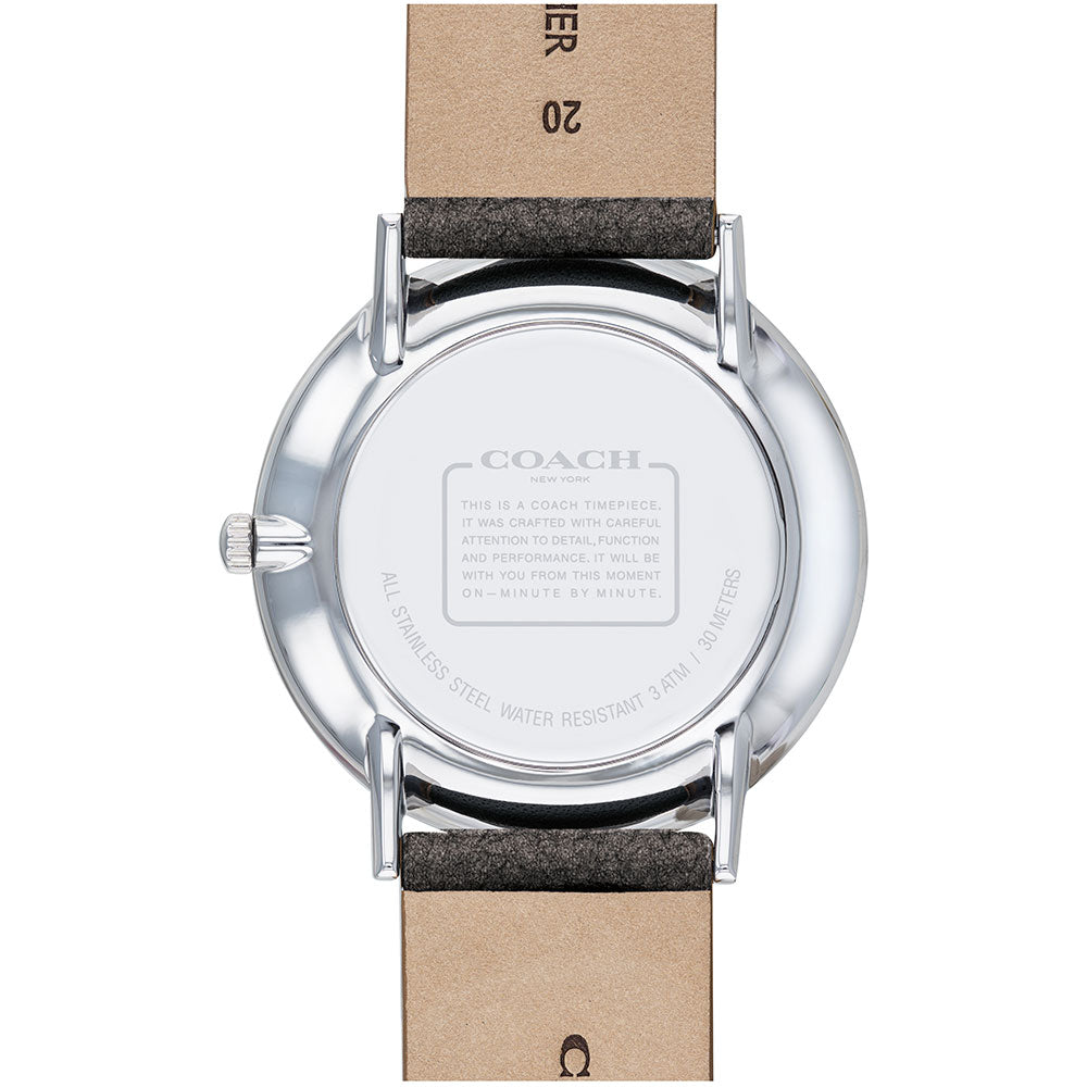 Coach Perry Grey Leather Women's Watch - 14503155