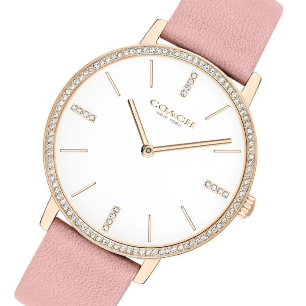 Coach Audrey Pink Leather Ladies Slim Watch - 14503350
