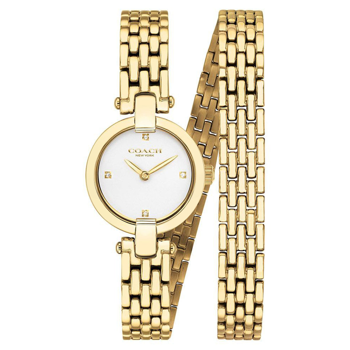 Coach Chrystie Gold Steel Ladies Watch - 14503393